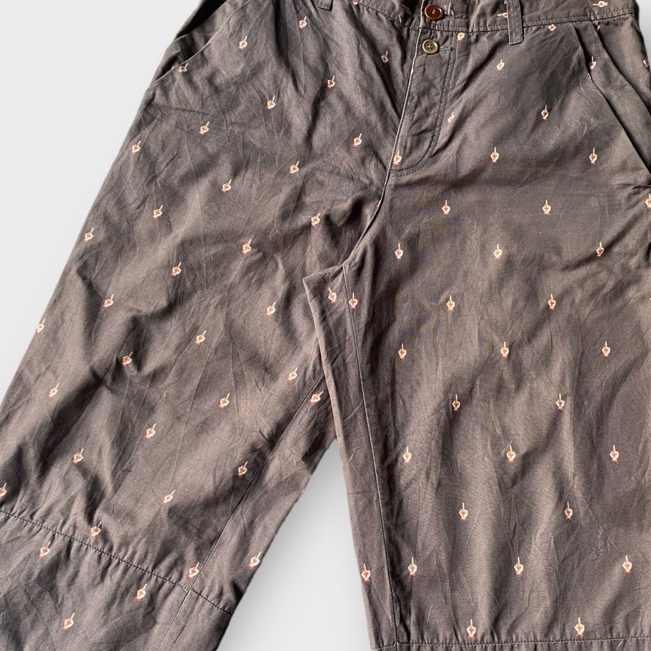 Undercover AW12 Psychocolor Middle Finger Pants Size US 32 / EU 48 - 3 Thumbnail