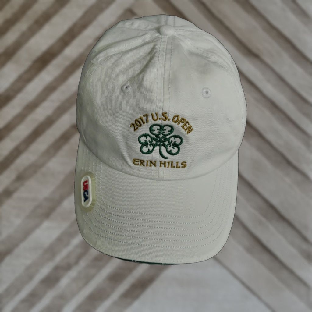 Vintage VINTAGE 2017 US Open Hat White Strap Back Adult Erin Hills Golf USGA Snapback Adjustable White Mens Size ONE SIZE - 1 Thumbnail
