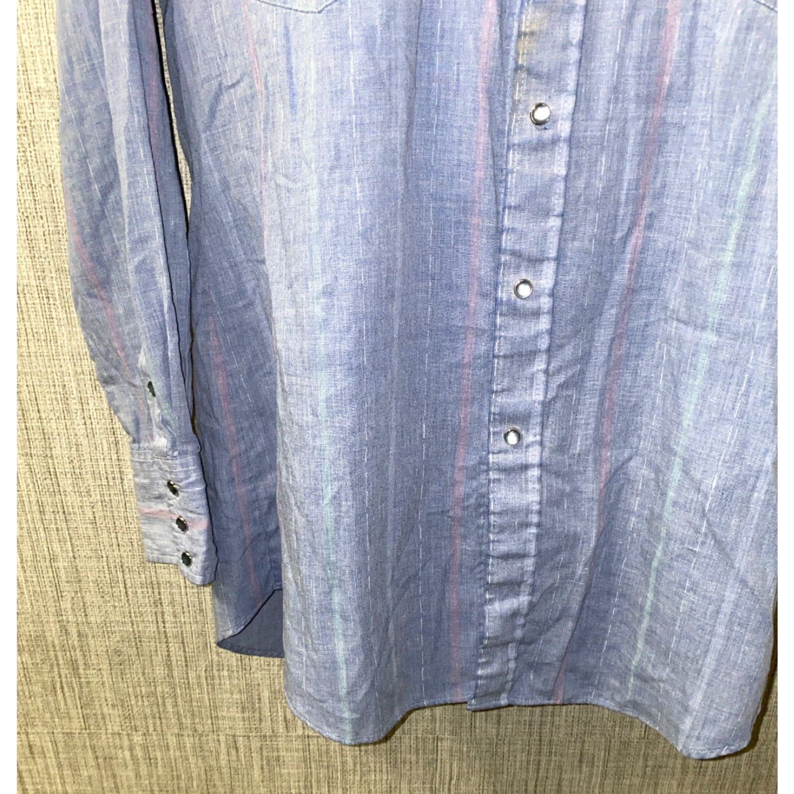 Vintage VINTAGE Miller Westernwear Blue Button-Up Long Sleeve Shirt Adult Medium Mens Size US M / EU 48-50 / 2 - 4 Thumbnail