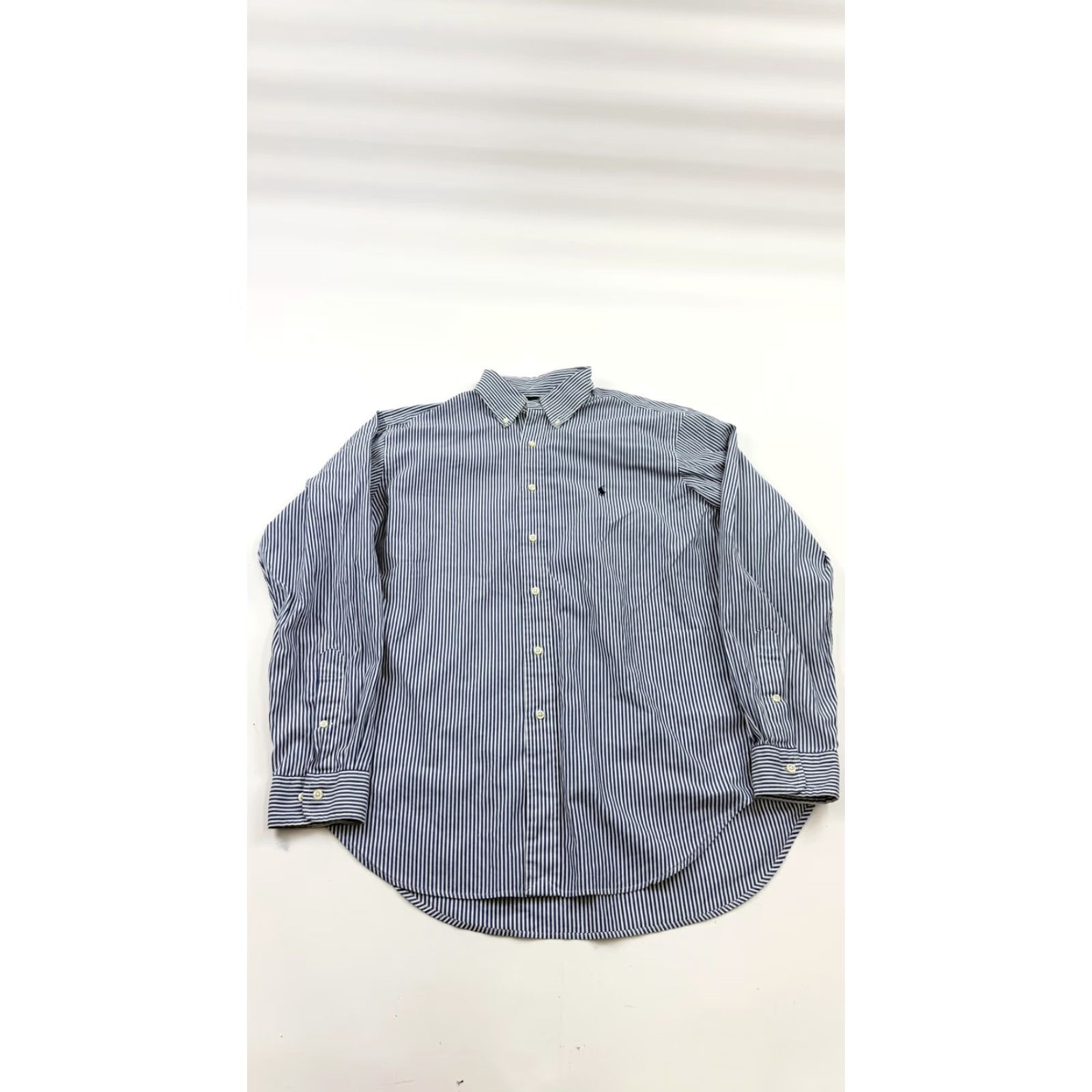 Ralph Lauren Polo Ralph Lauren Shirt Mens XL 16.5 Classic Fit Striped Long Sleeve Button Down Blue Embroidered Polo Pony Button-Up Size US XL / EU 56 / 4 - 2 Thumbnail