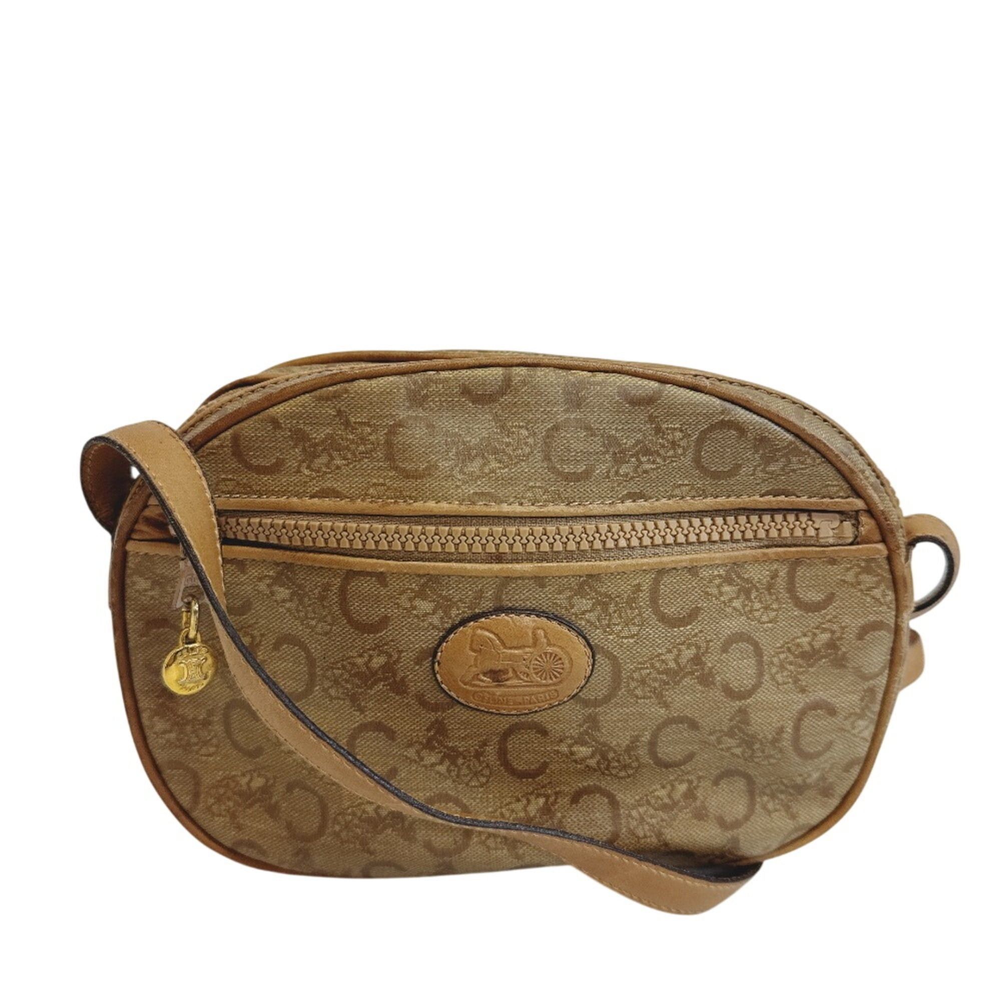 Celine CELINE Sulky Pochette C Carriage Pattern Shoulder Bag Brown Size ONE SIZE - 1 Thumbnail