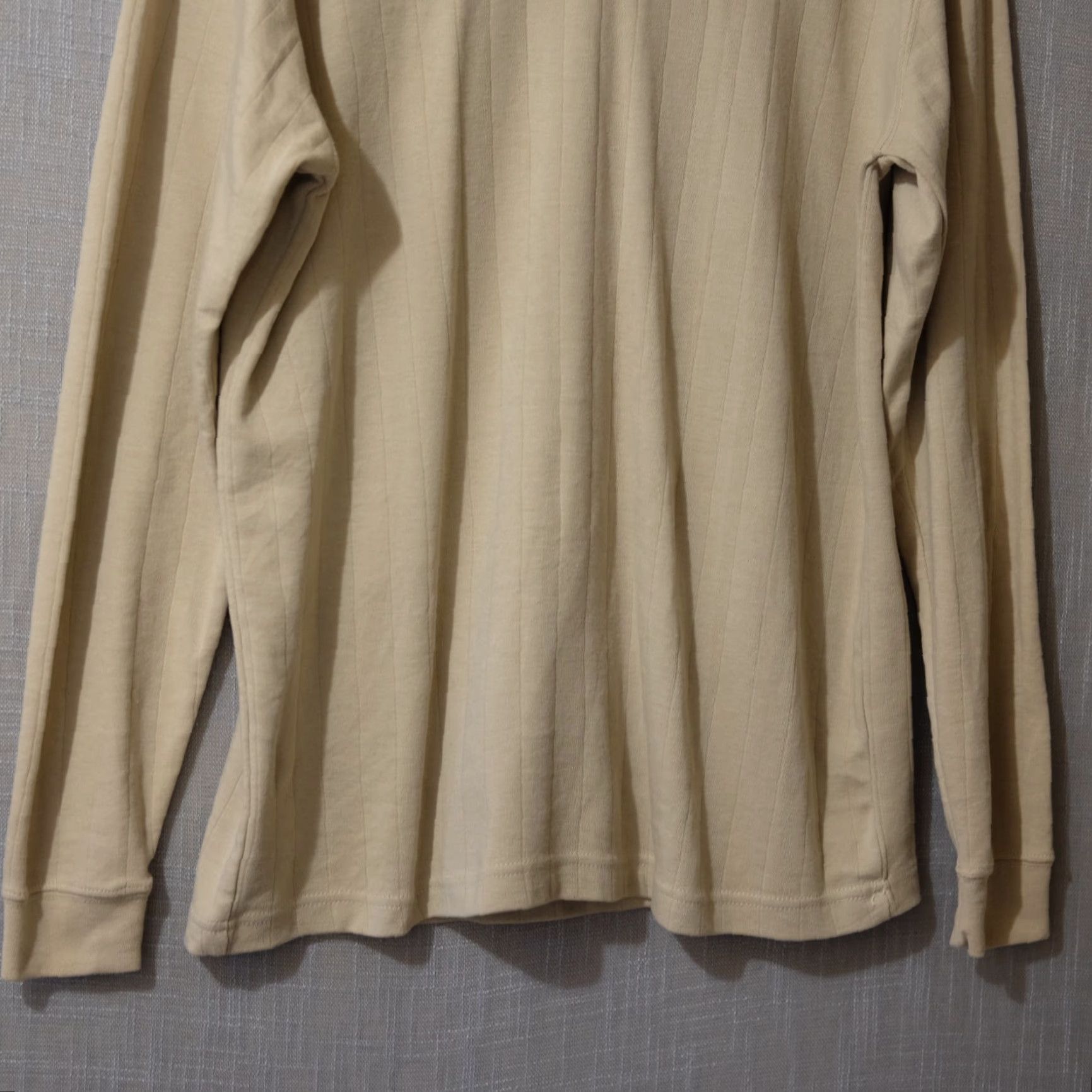 Vintage Taylor & Henry Tan Longsleeve Mock Neck Tee Mens L Cotton/Poly Stretch Shirt Size US L / EU 52-54 / 3 - 3 Thumbnail