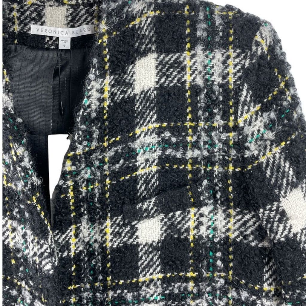 Veronica Beard New Veronica Beard Black Crispin Plaid Wool Coat US 6 Size M / US 6-8 / IT 42-44 - 5 Thumbnail