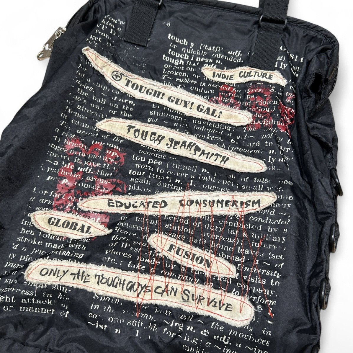 Japanese Brand Tough Jeans Graphic Quilted Tote Bag Size ONE SIZE - 3 Thumbnail