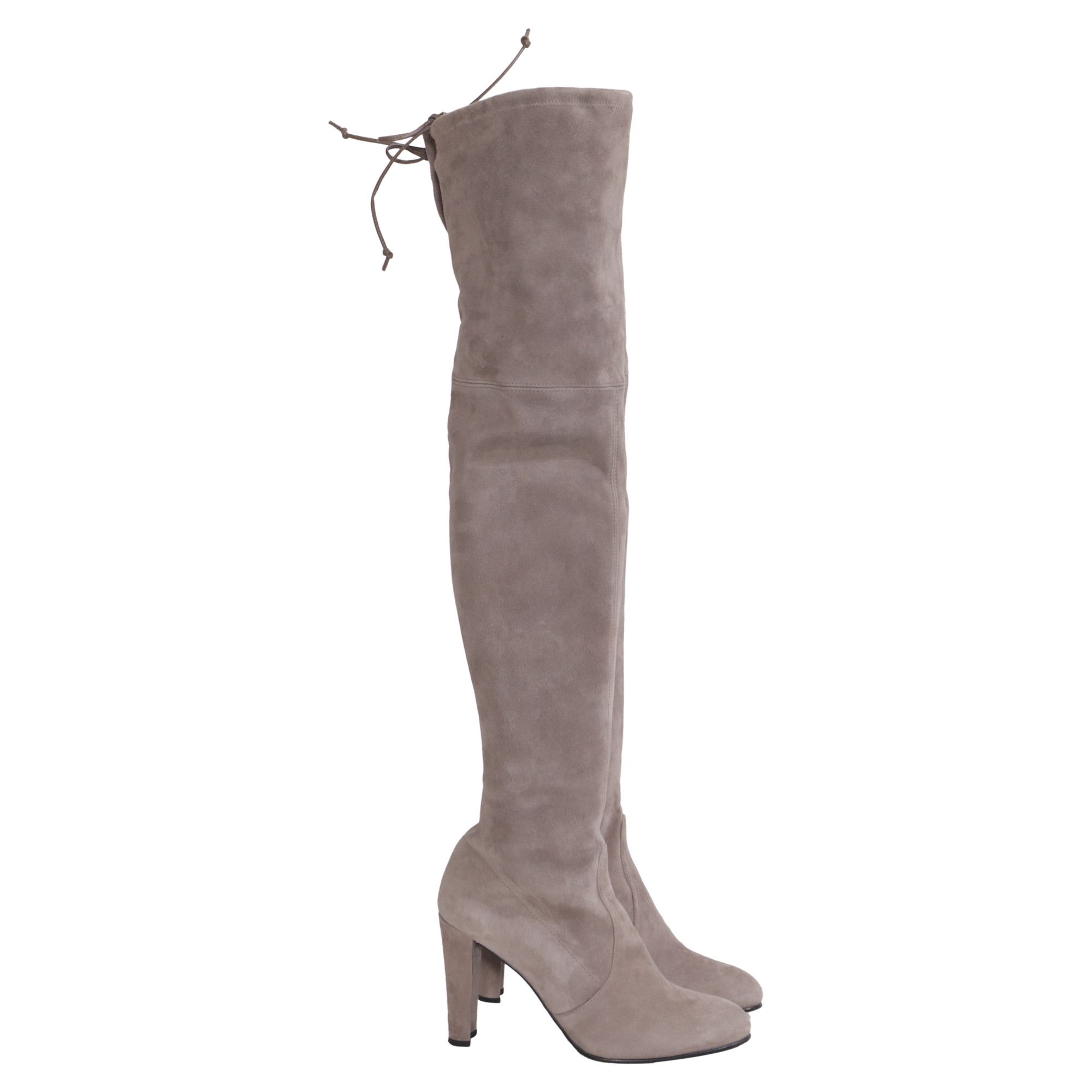Stuart Weitzman Stuart Weitzman Highland Over-The-Knee Boots in Grey Suede Size US 8 / IT 38 - 1 Thumbnail