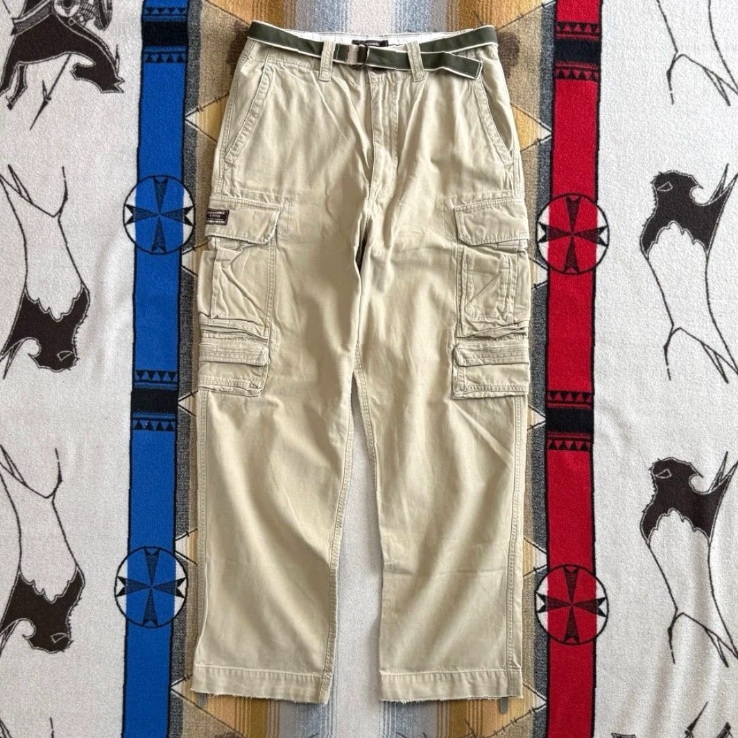 Abercrombie & Fitch VINTAGE Abercrombie & Fitch Paratrooper Cargo Pants Mens 32x32 Tan Solid Cargo Pants Men 32x32 Y2K Grunge Skate 90s Summer Fall Winter Spring Mens Size US 32 / EU 48 - 2 Thumbnail
