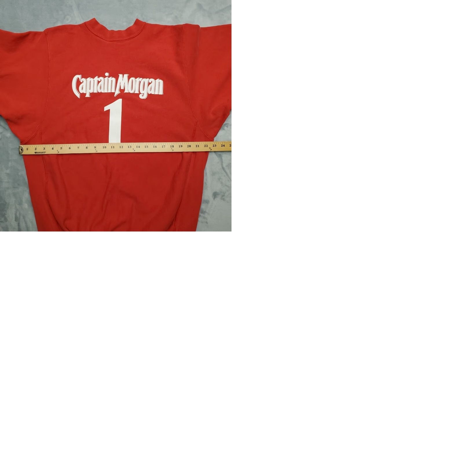 Vintage VINTAGE Captain Morgan Sweatshirt Mens XL Red USA 70s Reverse Weave Cotton Blend Fleece Pullover Crew Neck Long Sleeve.jpg Size US XL / EU 56 / 4 - 10 Thumbnail