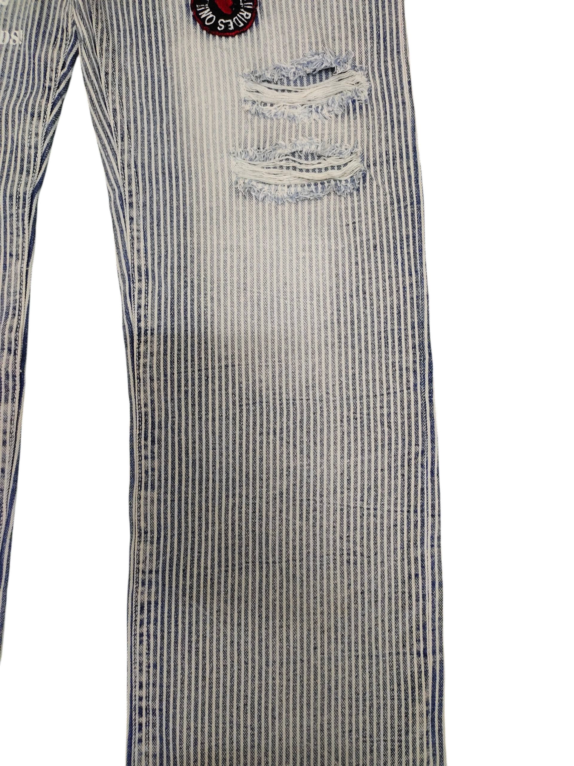 Hysteric Glamour Vintage California Jeans Patchwork Distress Hickory Denim Size US 33 - 3 Thumbnail