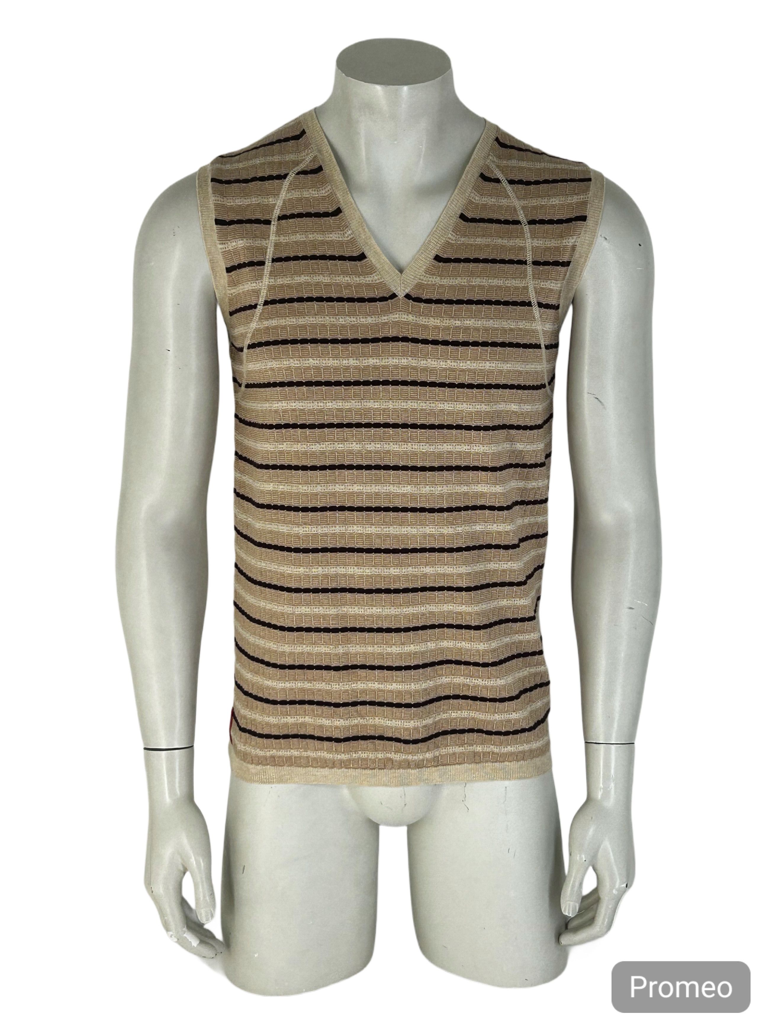 Prada PRADA LINEA ROSSA KNITTED STRIPE SLEEVELESS KNIT SIZE 50 Size US XXL / EU 58 / 5 - 1 Thumbnail