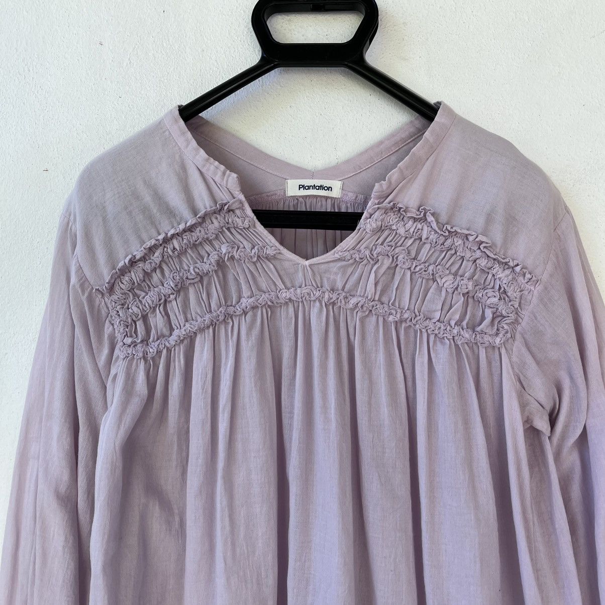 Issey Miyake PLANTATION By Issey Miyaki Sheer Cotton Smock blouse Size M / US 6-8 / IT 42-44 - 6 Thumbnail