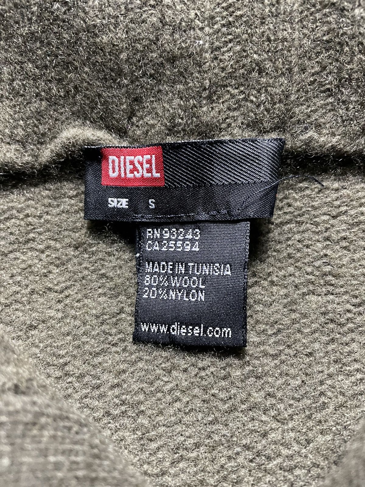 Diesel Vintage Diesel Embroidered Logo Full Zip Wool Knit Sweater Size US S / EU 44-46 / 1 - 5 Thumbnail