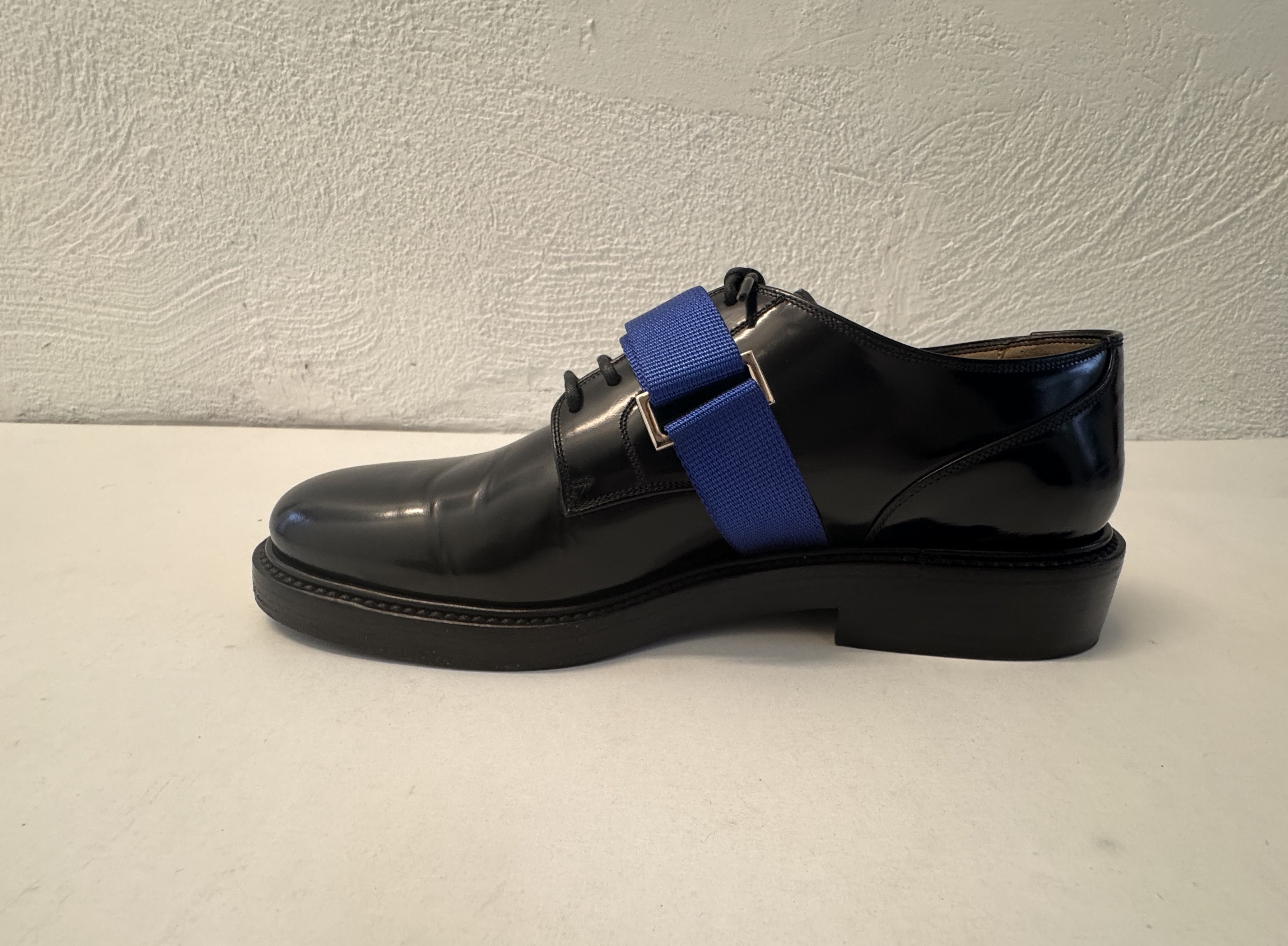 Dior DIOR HOMME H965 Derby Black Shoes with Blue belting EU39 Size US 6 / EU 39 - 3 Thumbnail