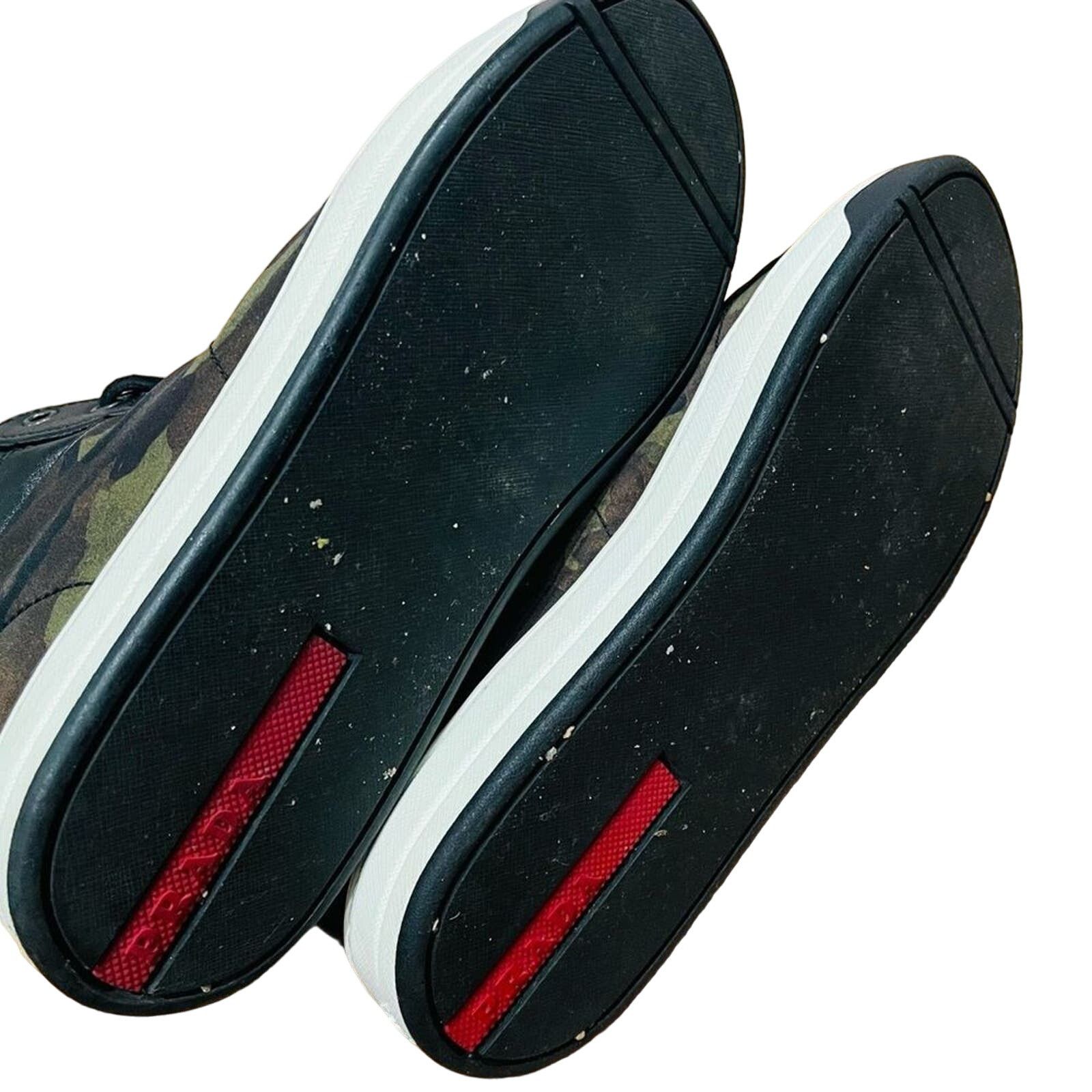 Prada PRADA Vintage Mens Camouflage High Top Logo Sneakers Sz 38.5 Size US 6 / EU 39 - 8 Thumbnail
