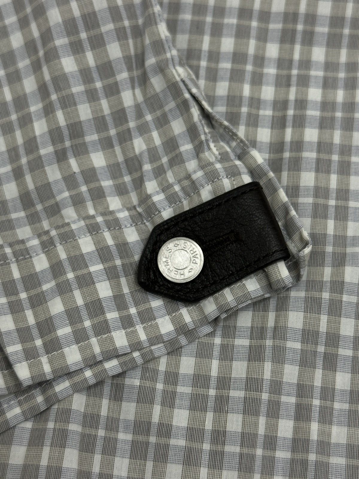 Hermes Hermes Cotton With Lamb Skin Button Up Shirt Size US M / EU 48-50 / 2 - 3 Thumbnail