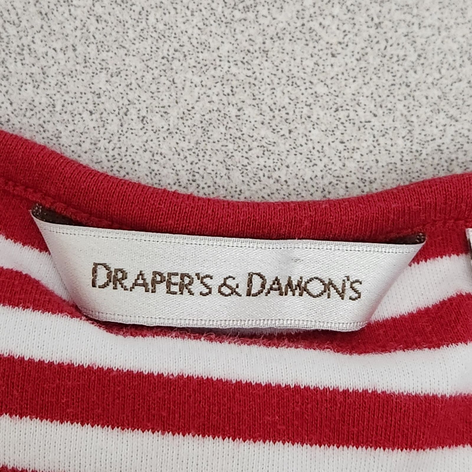 Other Draper's & Damon's Red White Striped Top Large Lightweight Size L / US 10 / IT 46 - 4 Thumbnail