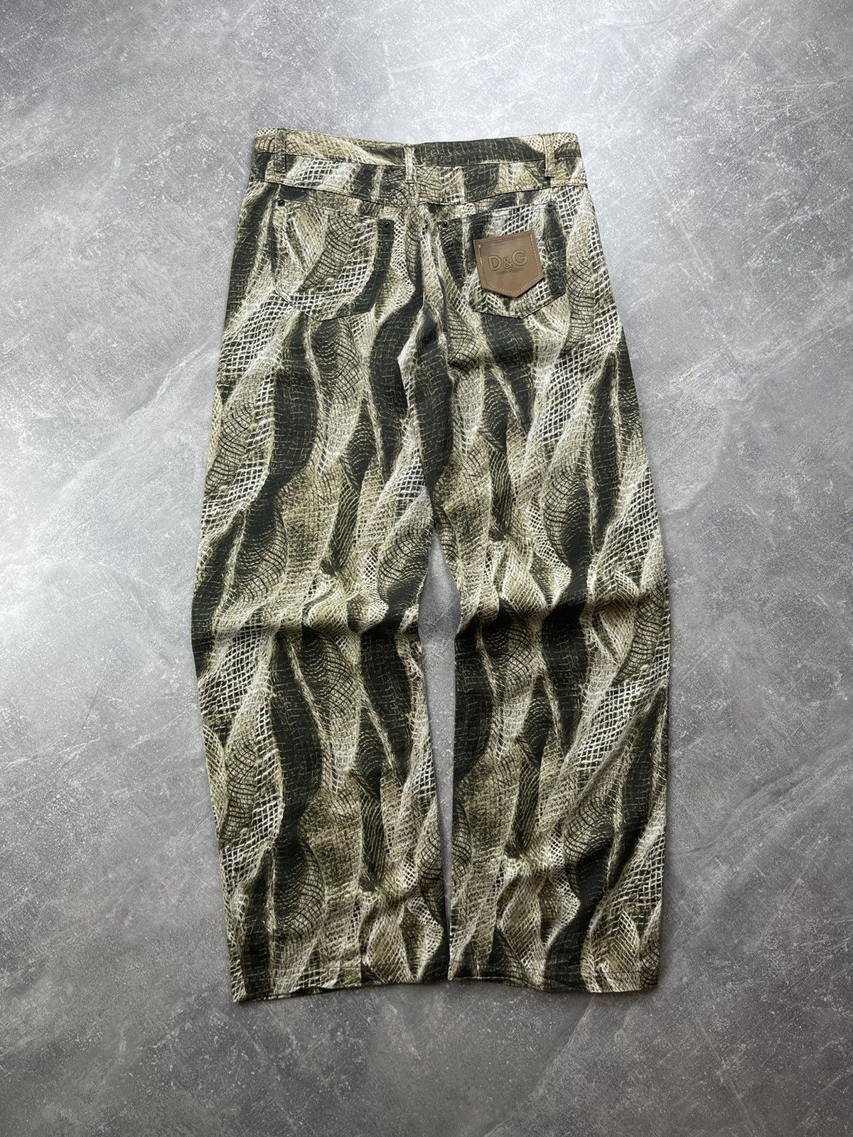 Dolce & Gabbana RARE Vintage D&G Dolce & Gabbana Snake Print Pants Y2K 00s Size 28" / US 6 / IT 42 - 2 Thumbnail