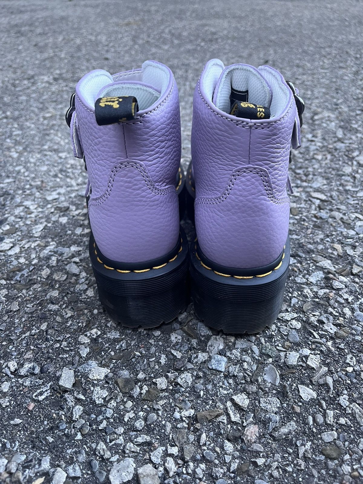Dr. Martens Dr. Martens, Devon Flower Buckle Leather Platform Boots Size US 5 / IT 35 - 4 Thumbnail