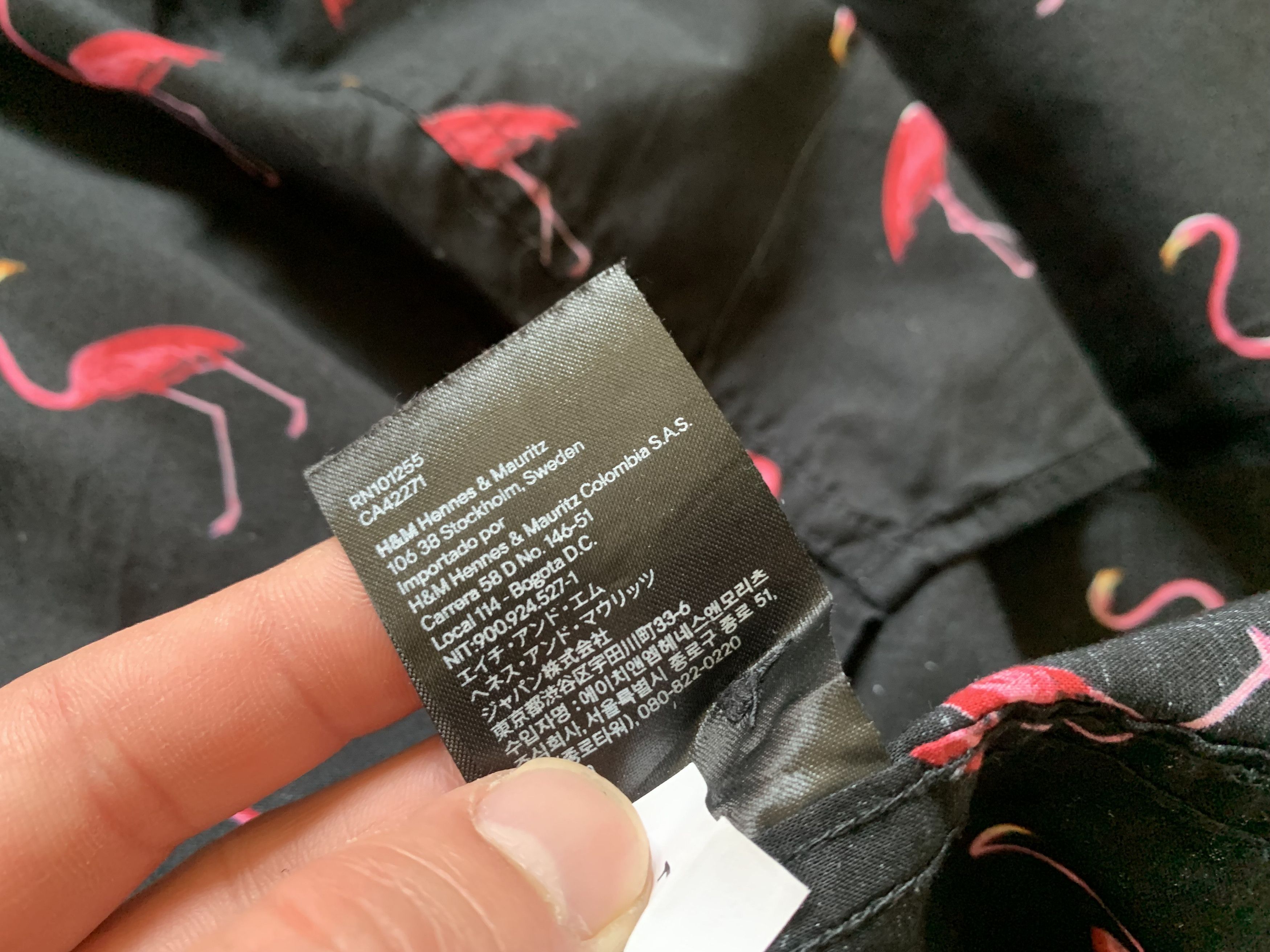 H&M H&M Regular Fit Hawaiian Shirt Flamingo Overprint Size US XL / EU 56 / 4 - 7 Thumbnail