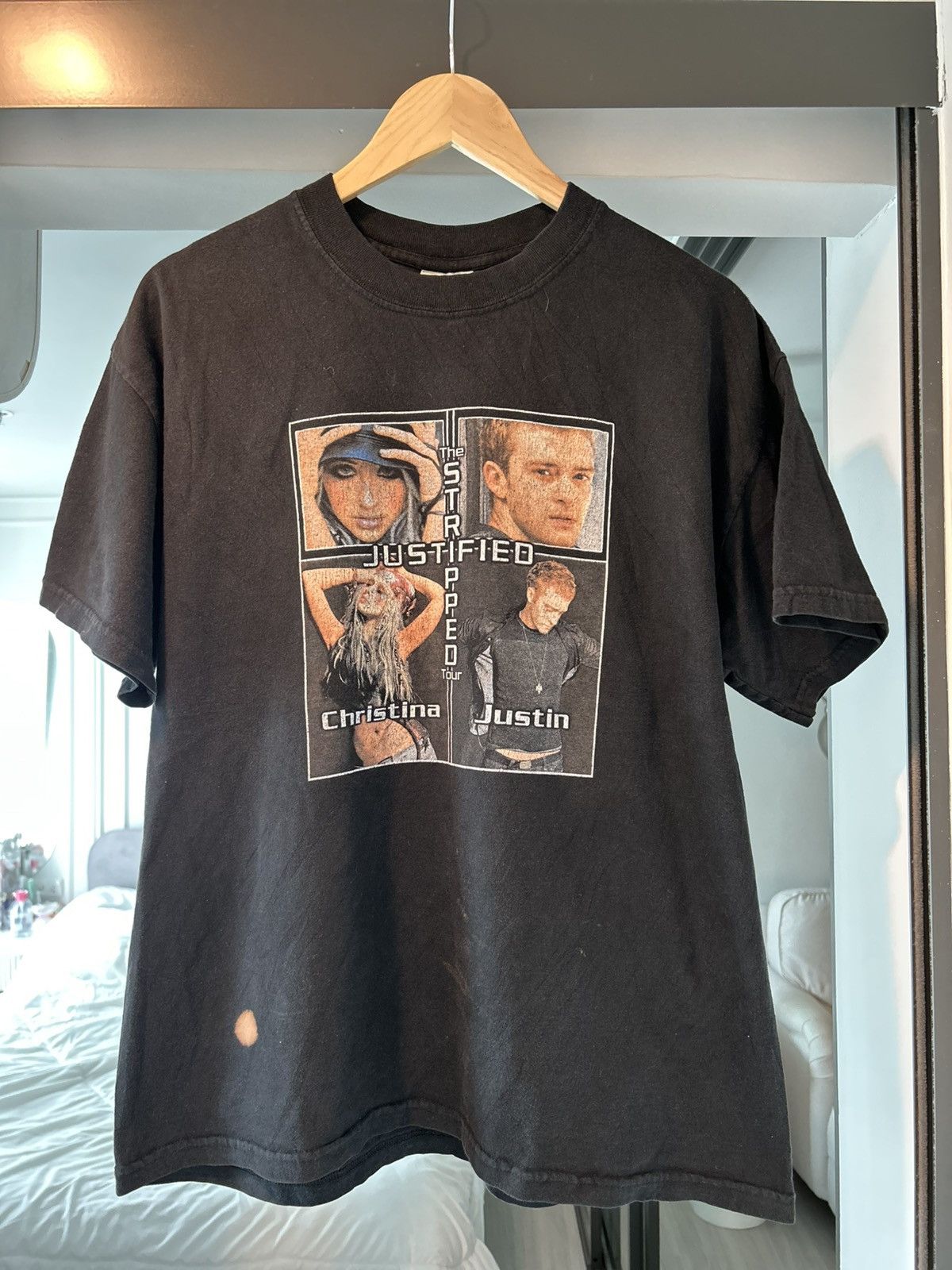 Band Tees Justin Timberlake & Christina Aguilera Vintage T Shirt 2003 Size US L / EU 52-54 / 3 - 1 Thumbnail