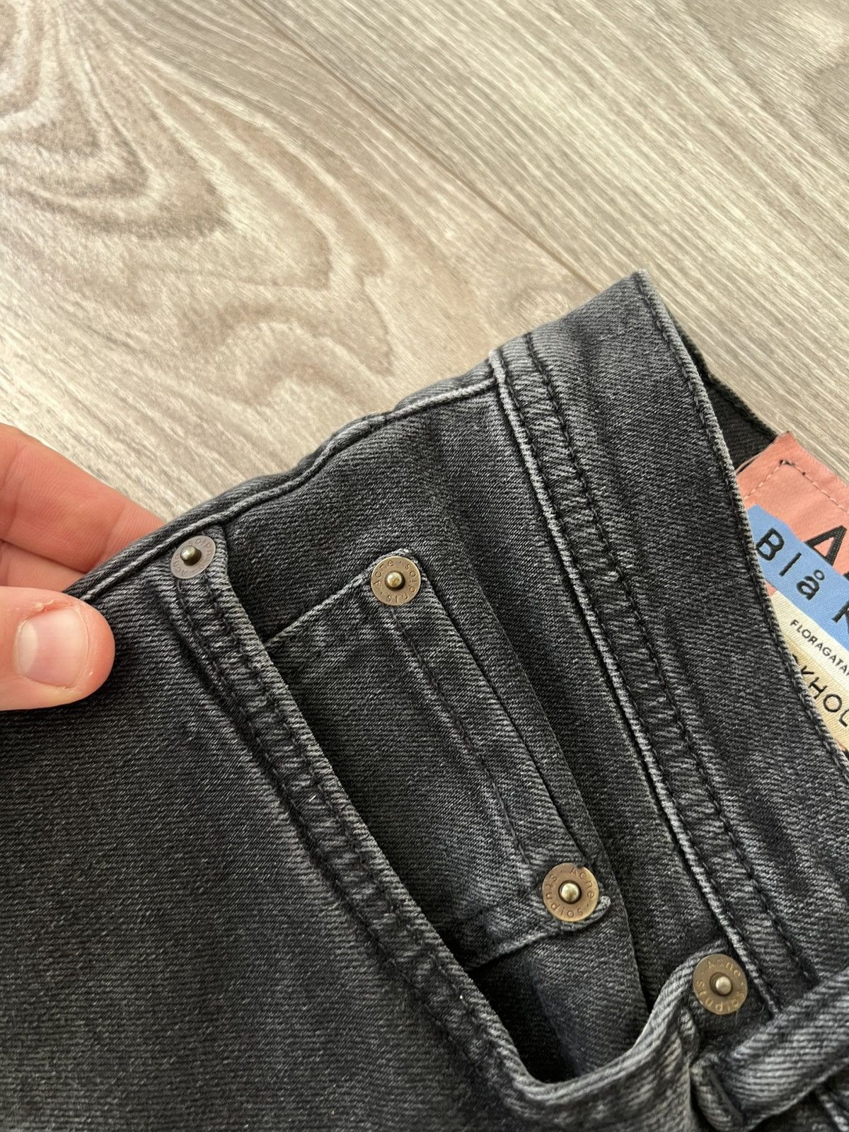 Acne Studios Acne Studios Bla Konst Stockholm River Used Black Men Jeans Size US 32 / EU 48 - 12 Thumbnail
