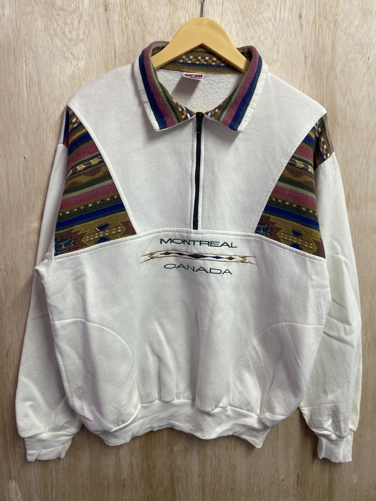 Vintage vintage City Scape Canada zipper anorak fleece jacket Size US L / EU 52-54 / 3 - 1 Thumbnail