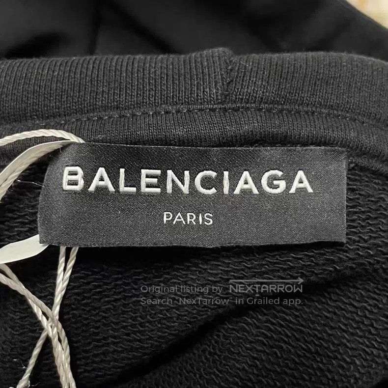 Balenciaga Balenciaga Black Small Letter Hoodie Size US XS / EU 42 / 0 - 3 Thumbnail