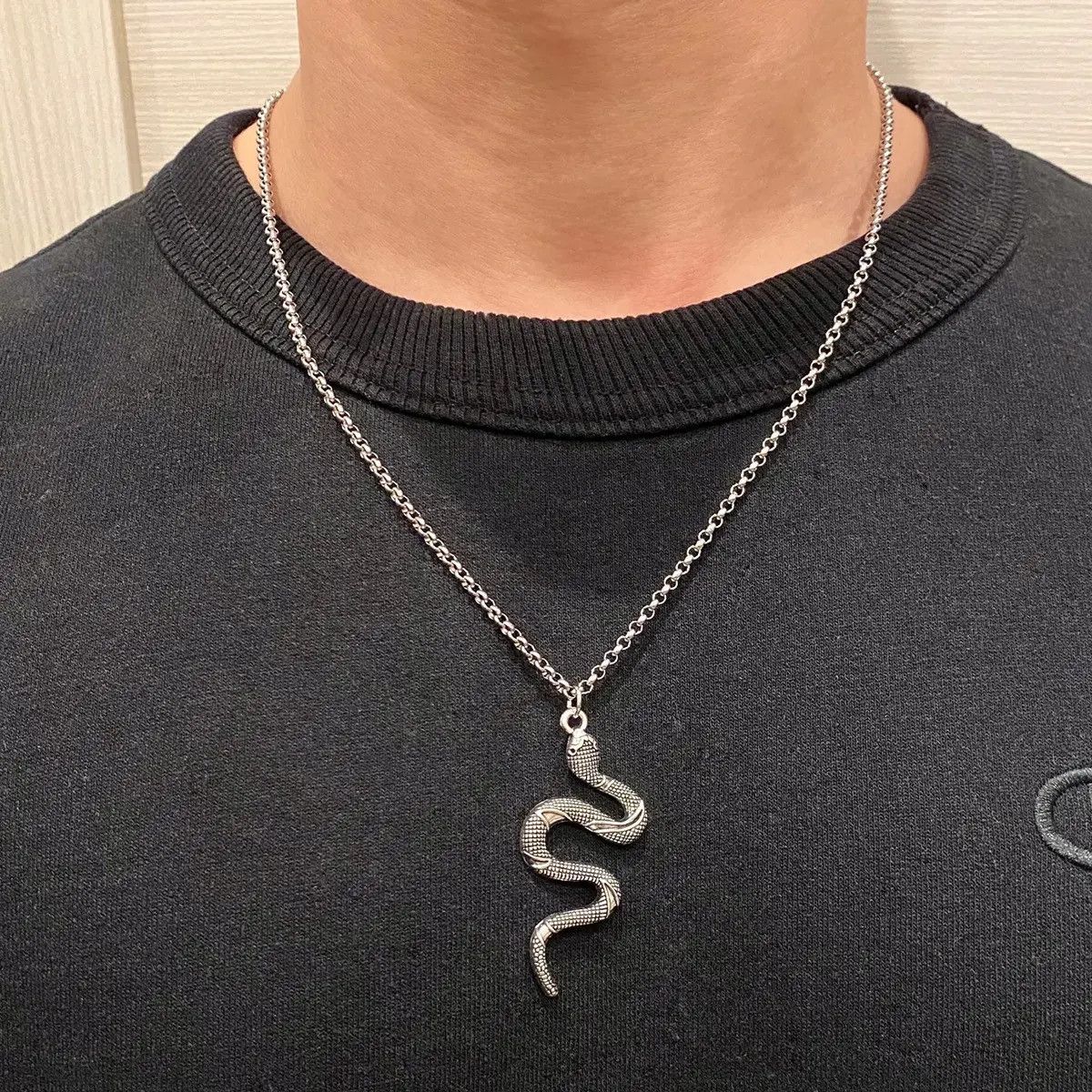 Jewelry Silver color snake necklace Size ONE SIZE - 3 Thumbnail