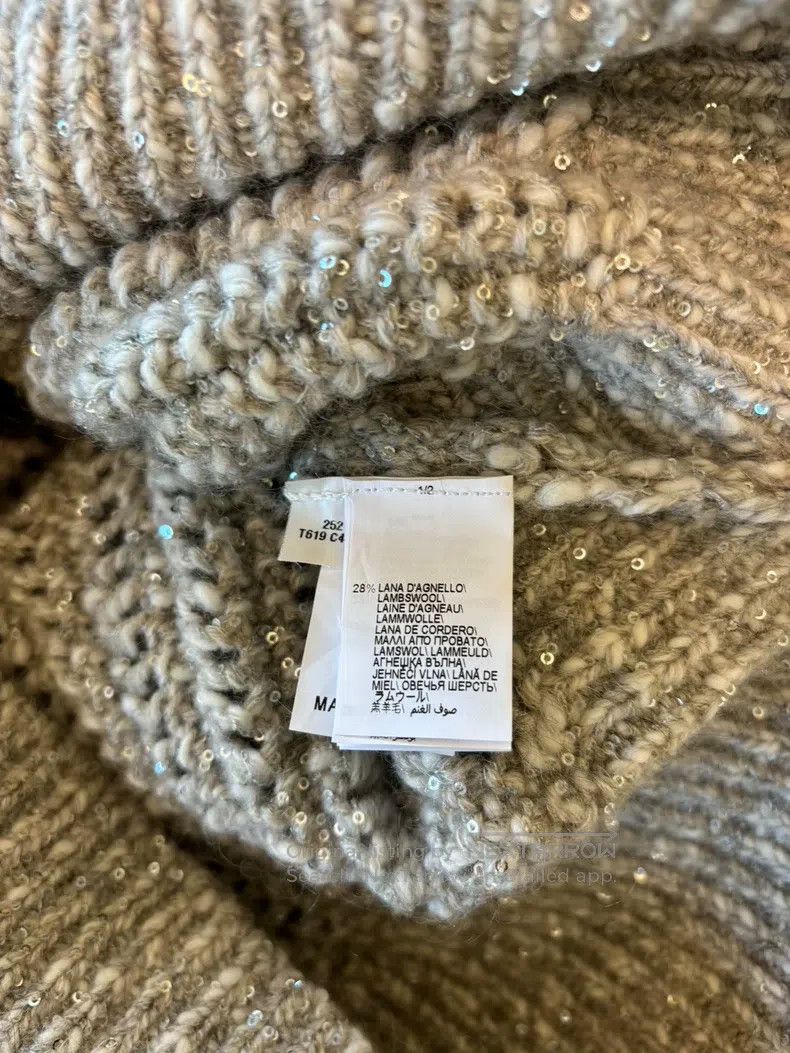 Brunello Cucinelli Brunello Cucinelli Women's Crew Neck Sequin Knit Mesh Swea Size M / US 6-8 / IT 42-44 - 7 Thumbnail