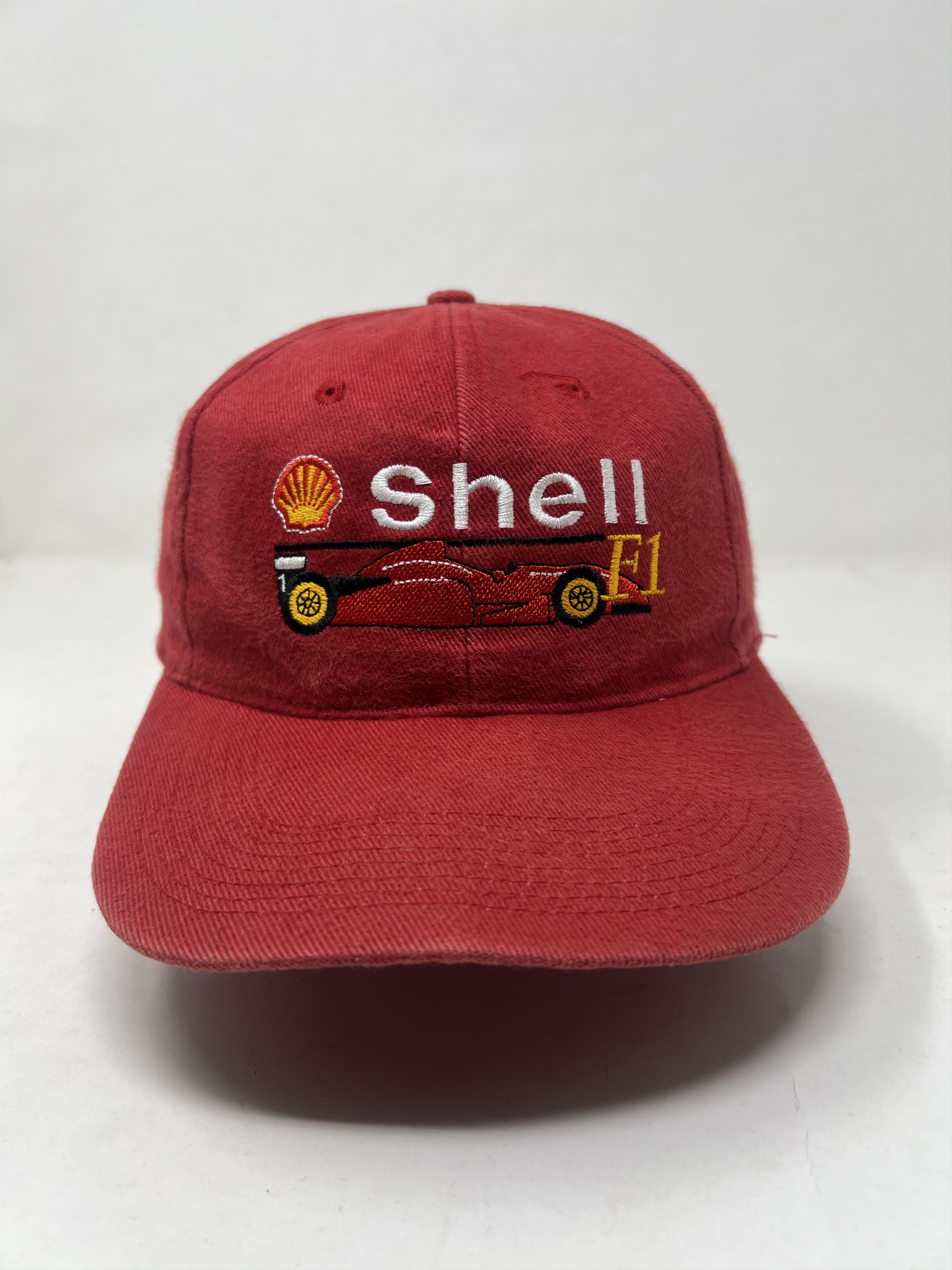 Vintage Shell F1 Vintage Red Strapback Hat Size ONE SIZE - 5 Thumbnail