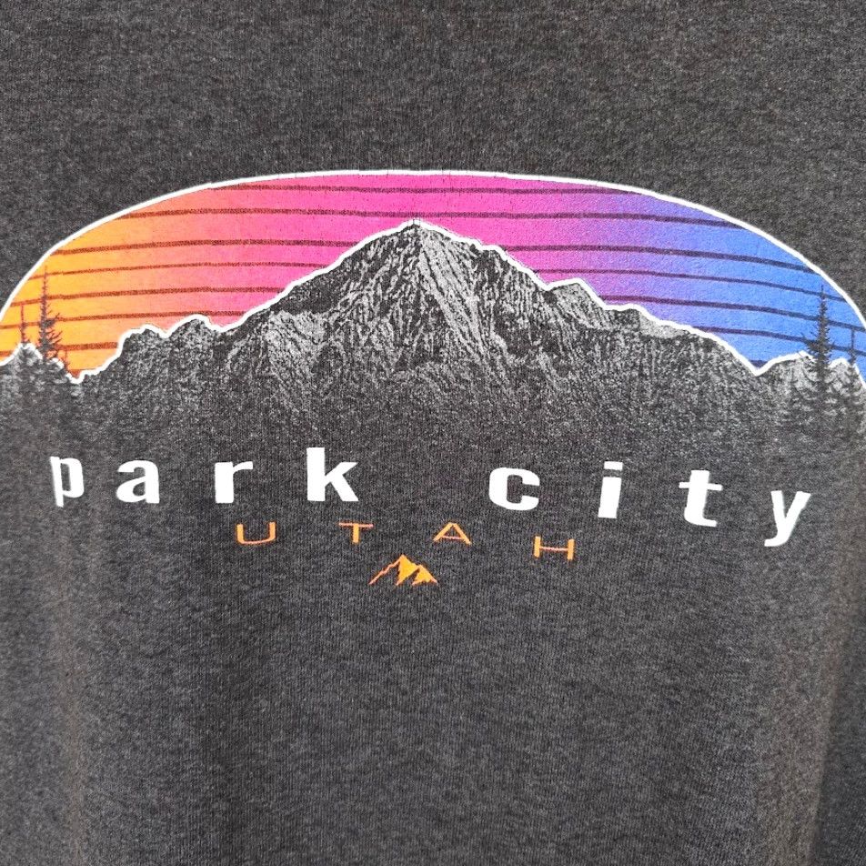 Vintage Park City Utah T Shirt Mens Size Large Gray Ski Travel Destination Tee Size US L / EU 52-54 / 3 - 3 Thumbnail