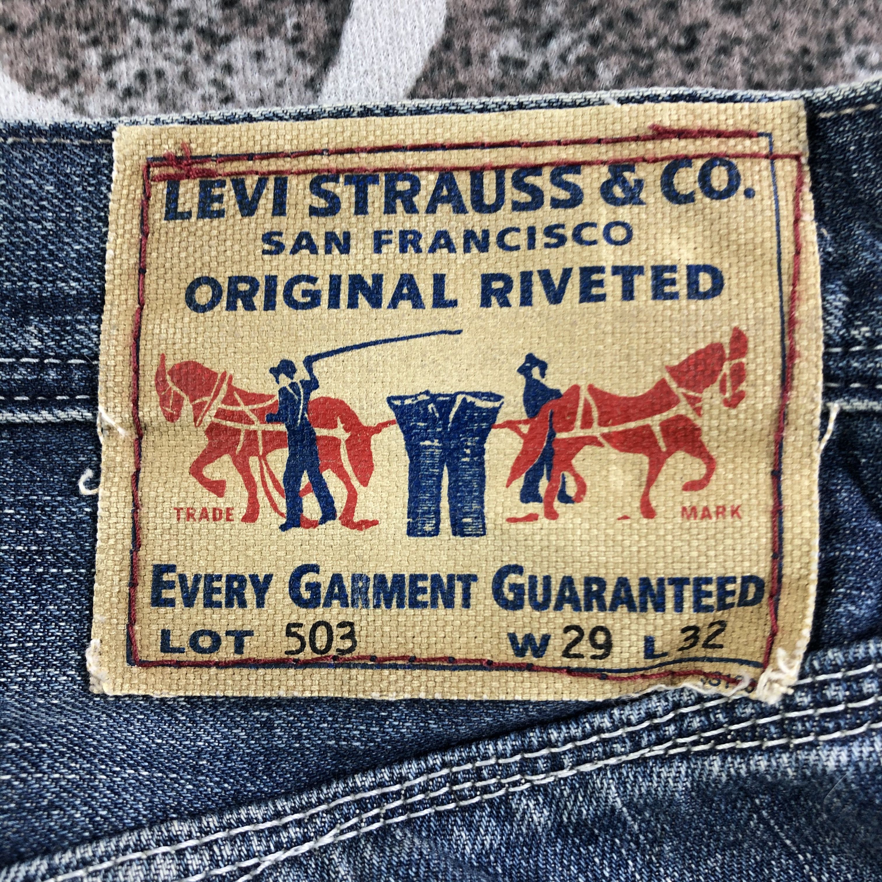 Levi's Vintage Levis 503 Jeans Faded Blue Denim KJ2064 Size US 29 - 5 Thumbnail