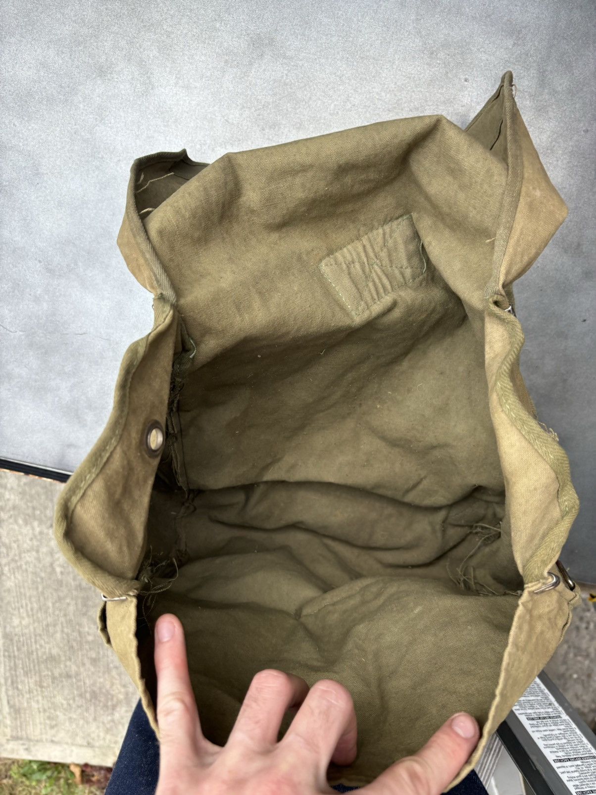 Vintage True Vintage Canvas Bag Trail Pack Boy Scout Army Backpack Size ONE SIZE - 4 Thumbnail