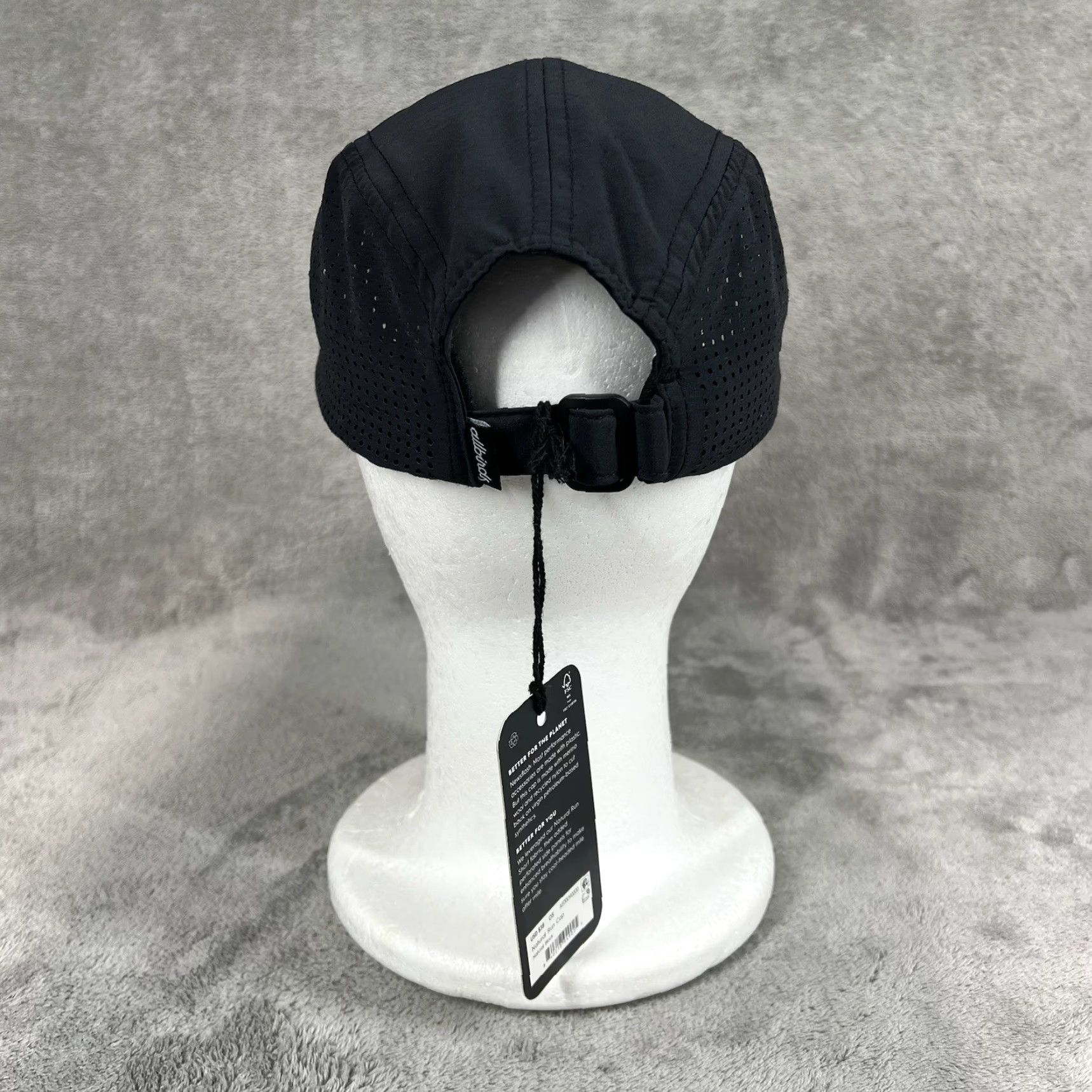 Allbirds Allbirds Kea Club Running Hat Cap Adjustable Strap Vented Breathable Black Unisex Adults One Size Baseball Cap Sports Running Cap Size ONE SIZE - 5 Thumbnail