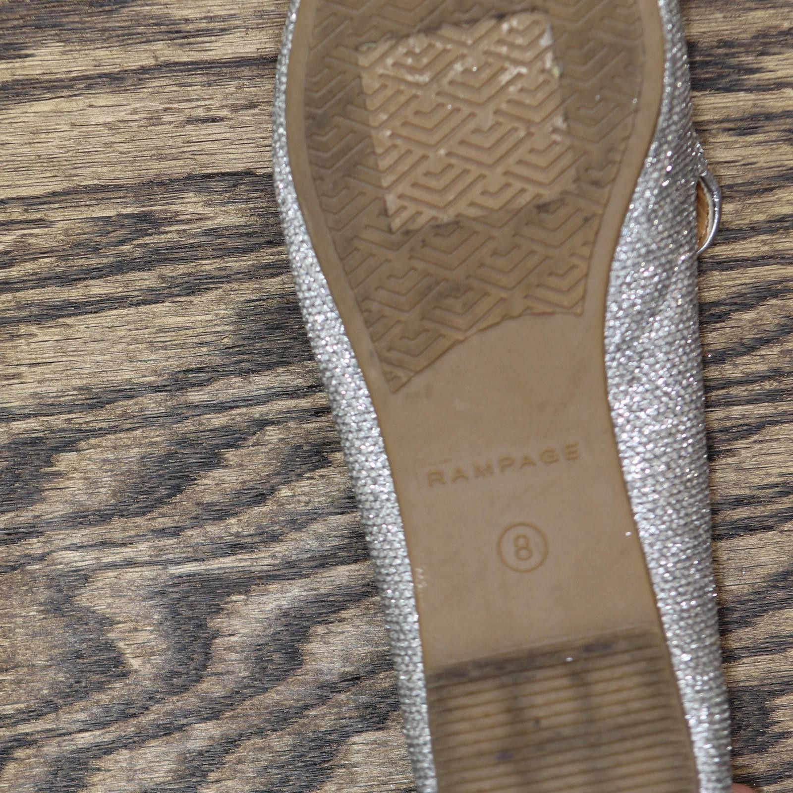 Other Rampage Womens Glitter Shiny Flats Smoker-03l Silver Gray 8 Size US 8 / IT 38 - 6 Thumbnail