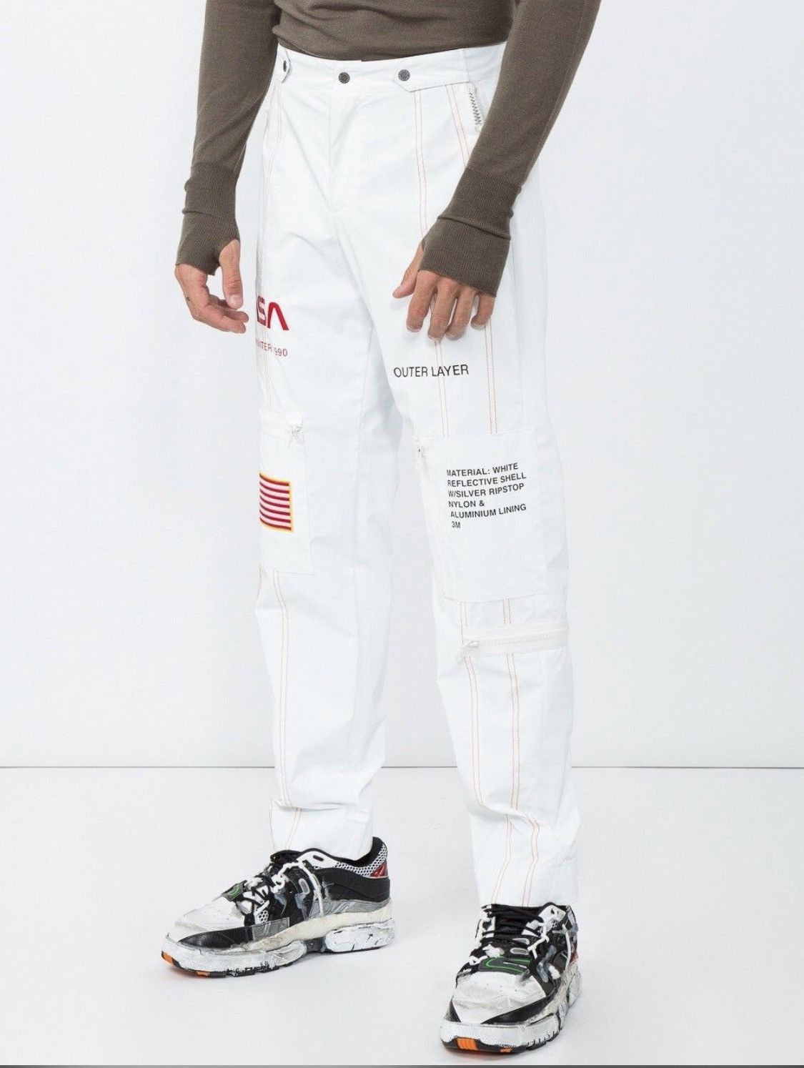 Heron Preston Iconic HERON PRESTON USA 🇺🇸 flag reflective NASA pants Size US 32 / EU 48 - 7 Thumbnail