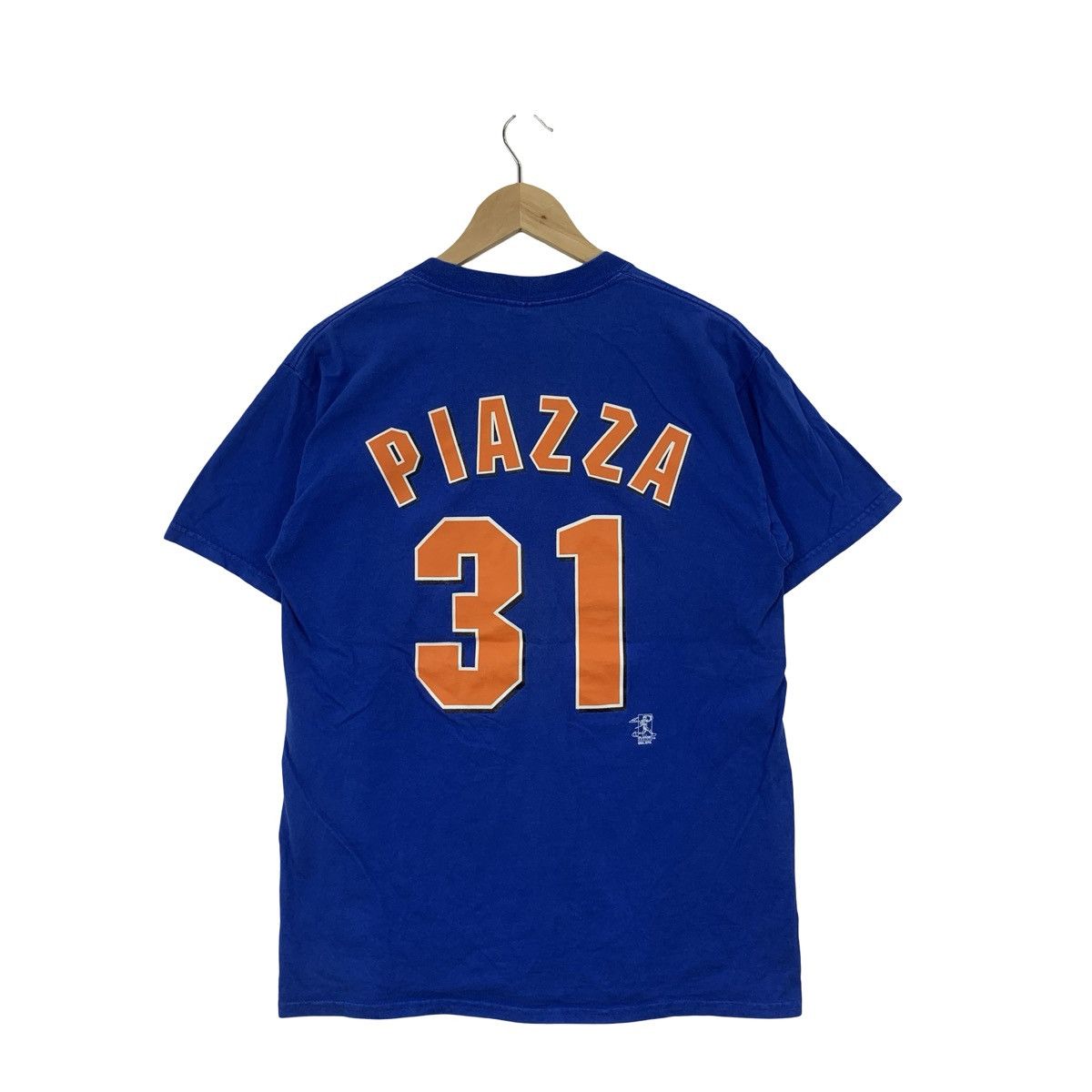 Vintage Vintage NEW YORK METS Piazza 31 Backhit Distress Tee Shirt Size US M / EU 48-50 / 2 - 7 Thumbnail