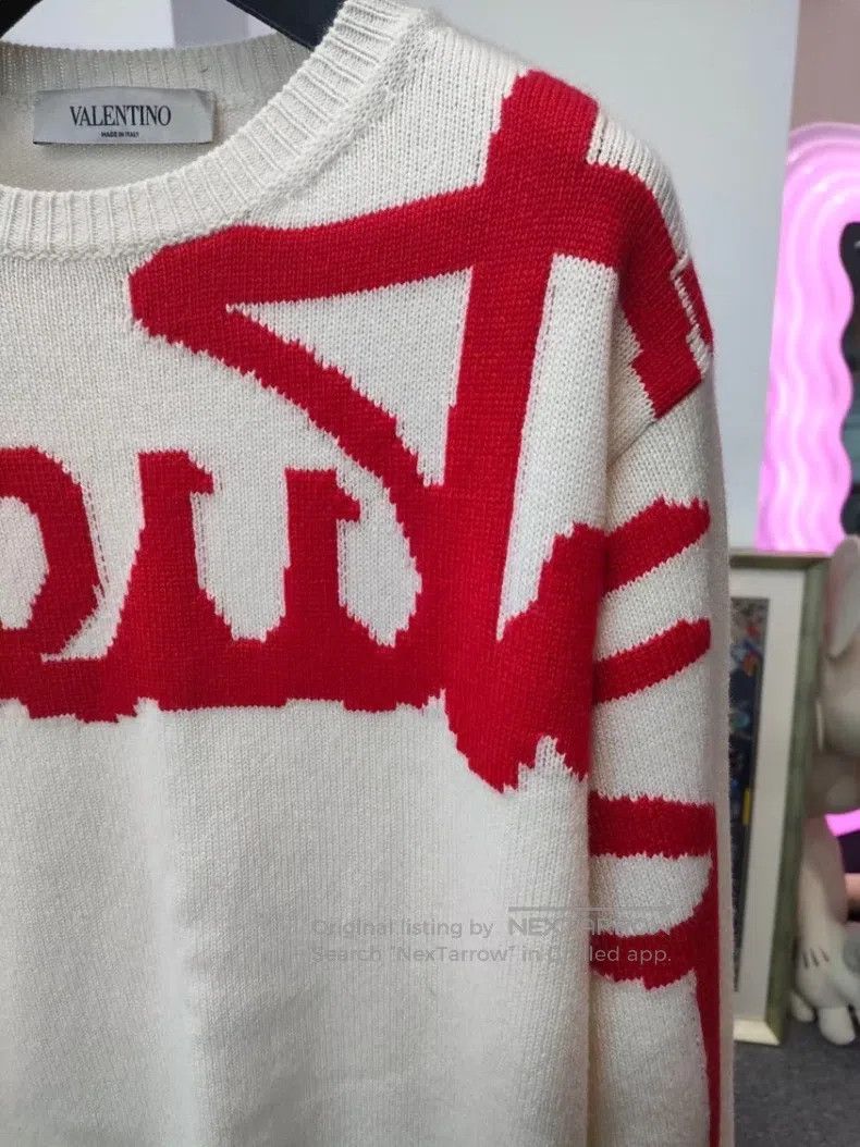 Valentino Valentino White colour-blocked knitwear Size XXS / US 00 / IT 34 - 3 Thumbnail