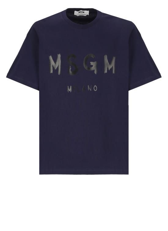 MSGM MSGM Men T-Shirts 3840MM510 25700287 Blue Size US M / EU 48-50 / 2 - 1 Thumbnail