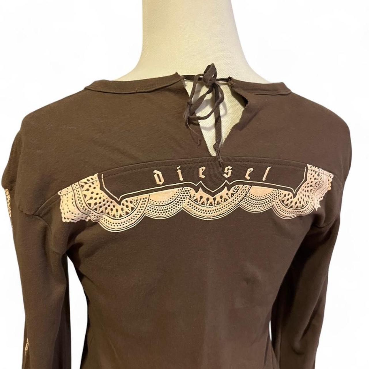 Diesel Vintage y2k Diesel brown long sleeves top Size M / US 6-8 / IT 42-44 - 5 Thumbnail