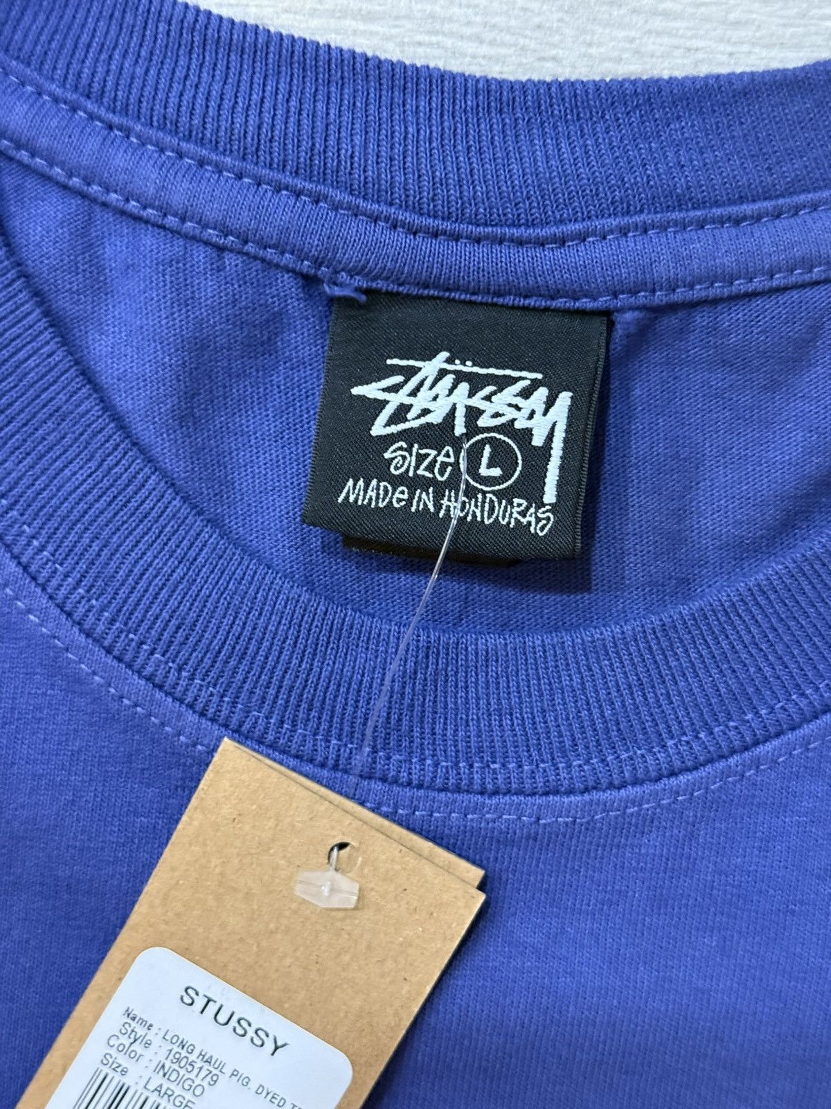 Stussy Stussy Long Haul Pigment Dyed Indigo Tee T-Shirt Sz L Large Size US L / EU 52-54 / 3 - 3 Thumbnail