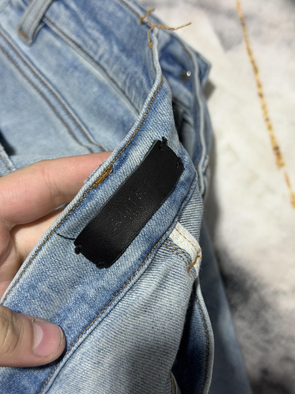 Amiri Amiri Aged Black Flames Indigo Denim - Sz38 Size US 38 / EU 54 - 5 Thumbnail