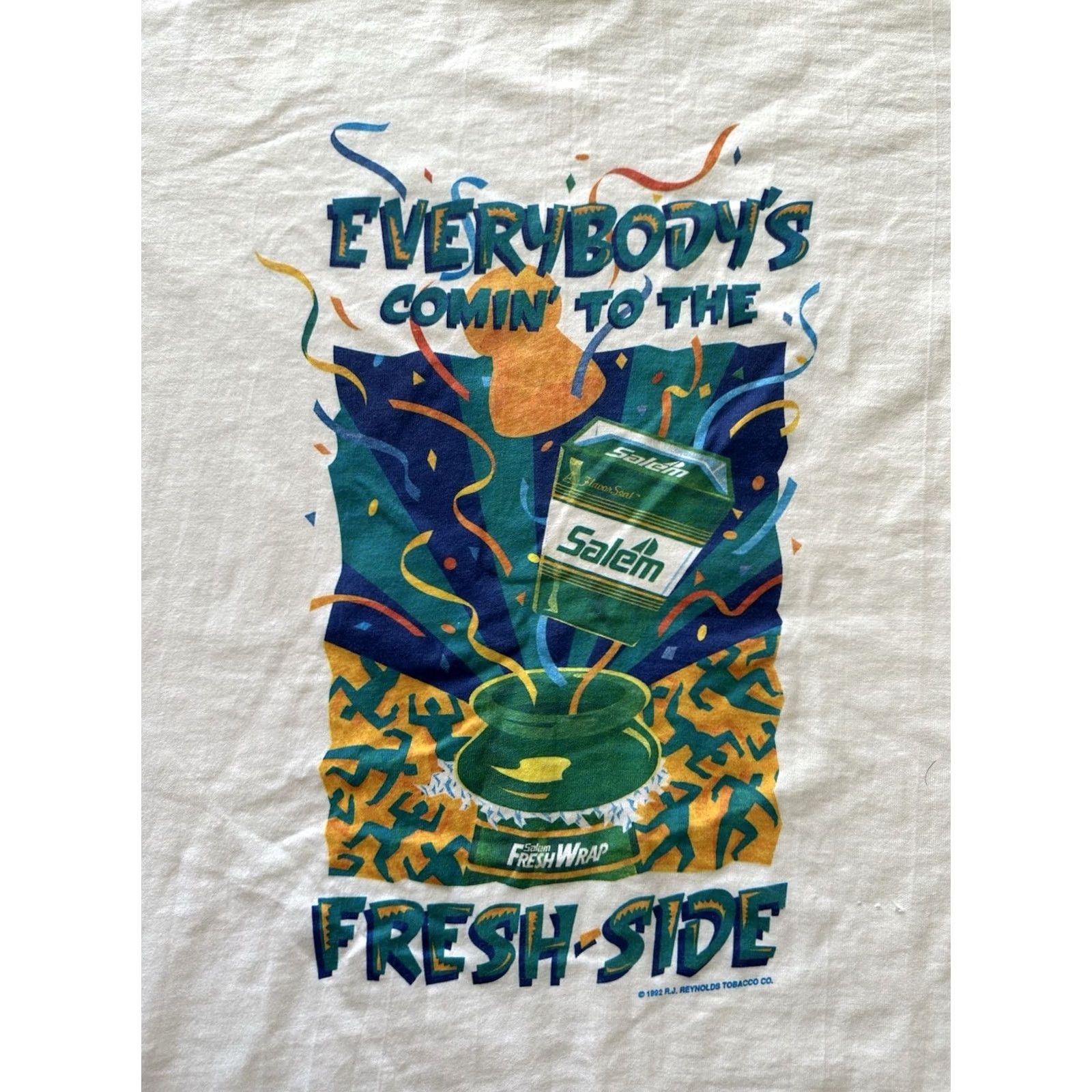 Vintage VINTAGE Salem Cigarettes T Shirt Mens XL White 90s Single Stitch Made In USA Size US XL / EU 56 / 4 - 2 Thumbnail