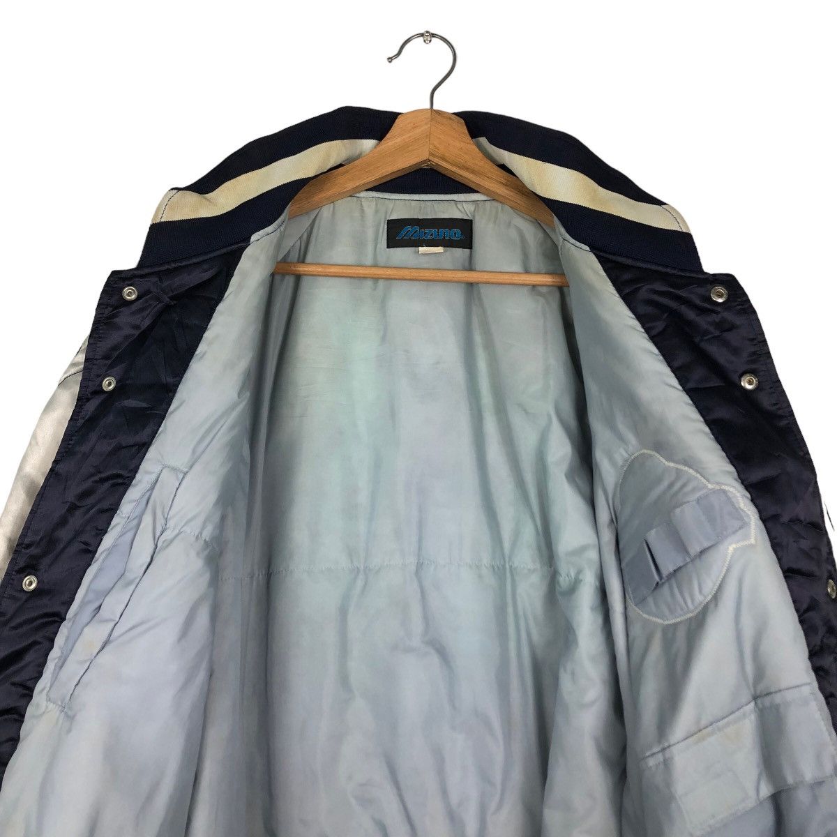Japanese Brand 🔥Vintge Satin Bomber Jacket Sukajan Design Mizuno Japan Size US L / EU 52-54 / 3 - 14 Thumbnail