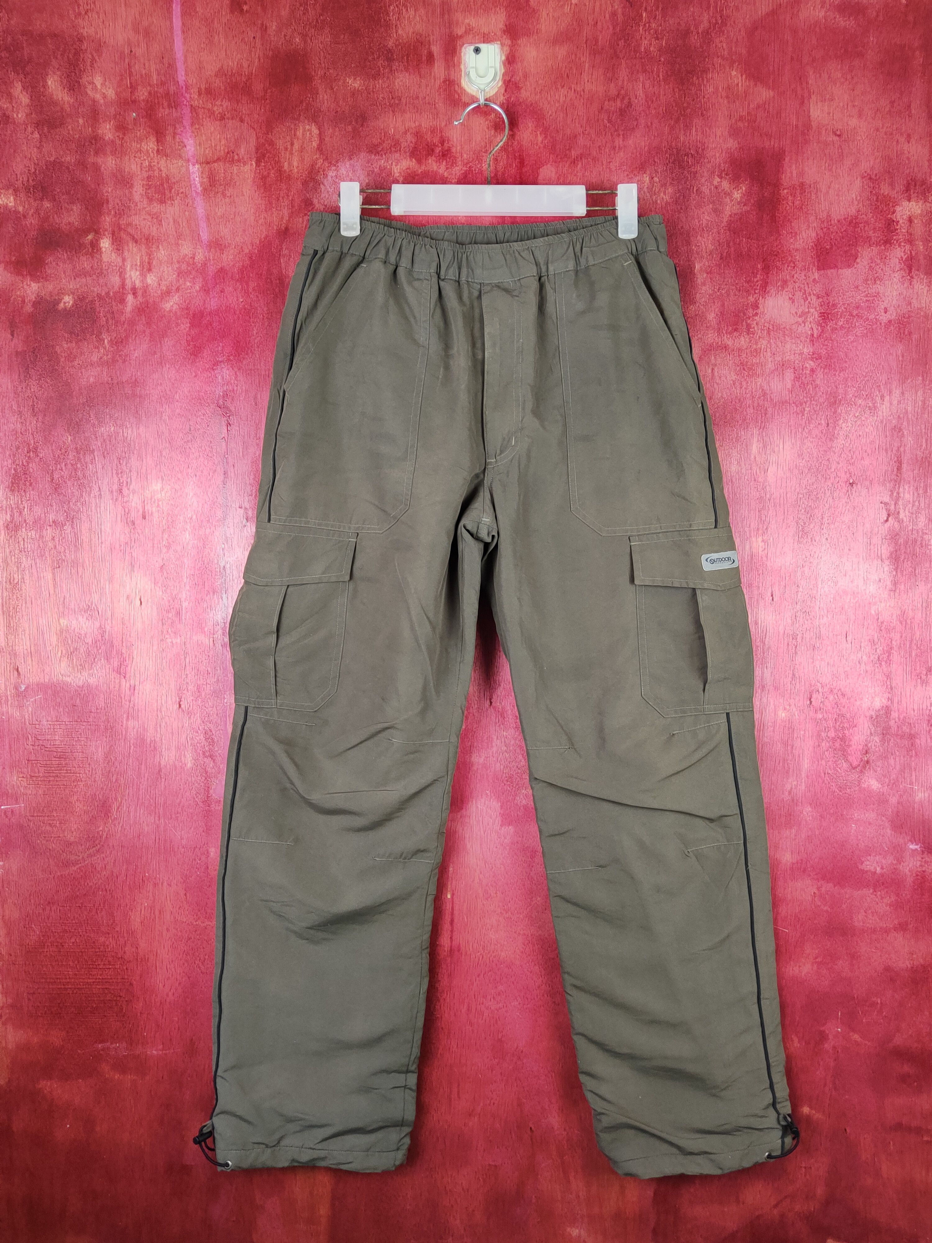 Japanese Brand Outdoor Olive Multipocket Sweatpants #S1351 Size US 28 / EU 44 - 1 Thumbnail