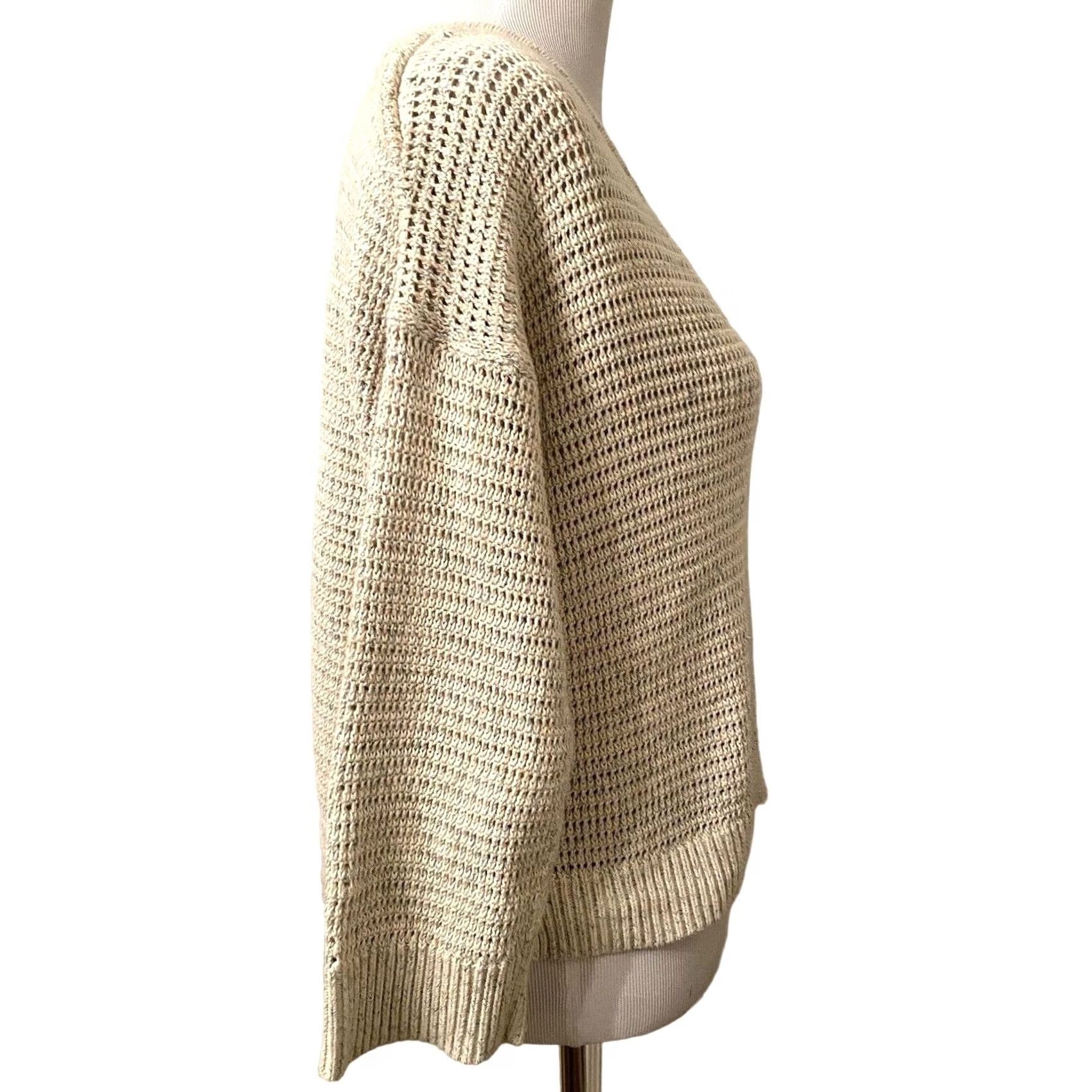 Madewell Madewell Pullover Sweater Rainbow Beige Open Stitch Sz S Womens Size S / US 4 / IT 40 - 6 Thumbnail
