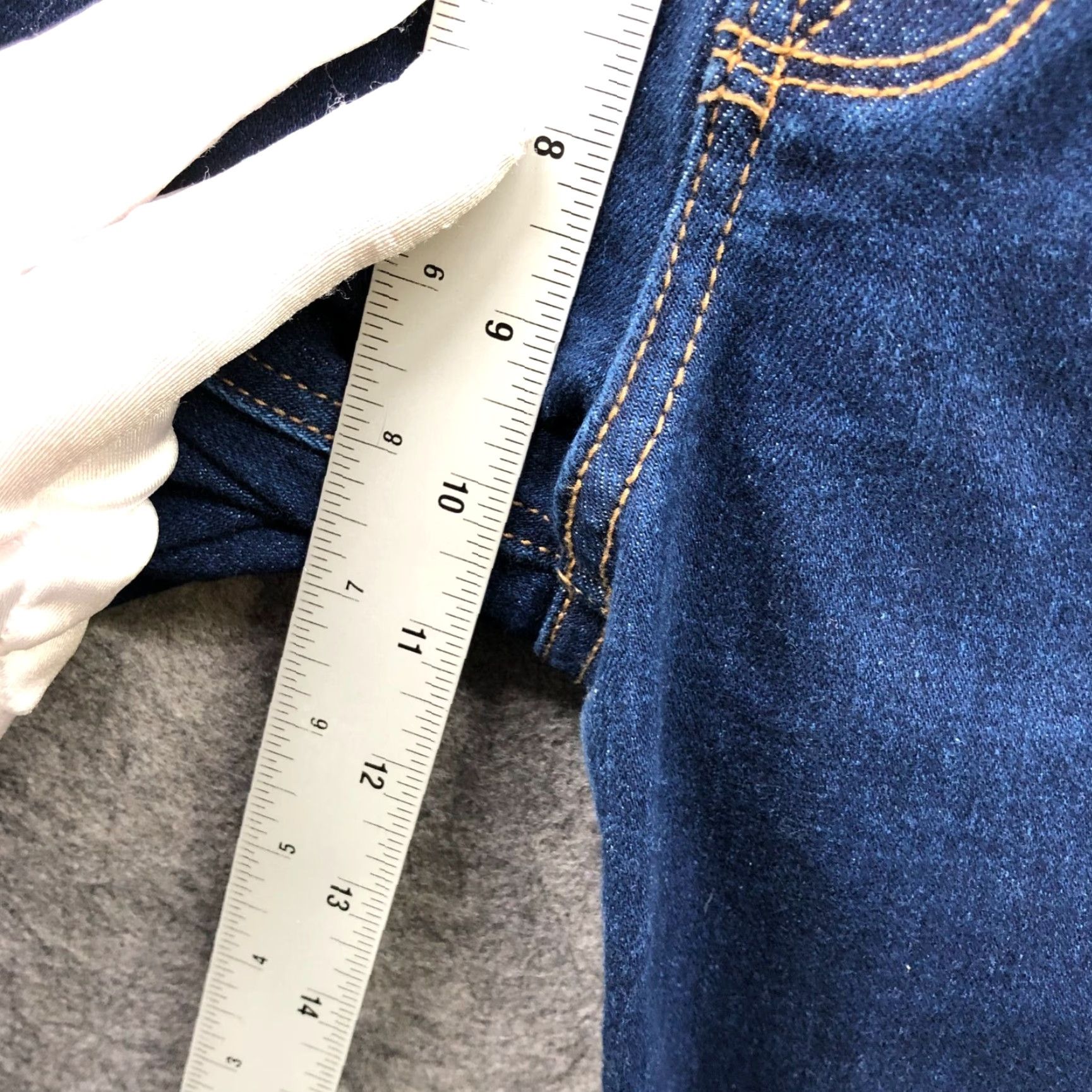 Old Navy Old Navy High Rise Super Skinny Jeans Womens Size 8 Blue Dark Wash Stretch Denim Size 30" / US 8 / IT 44 - 7 Thumbnail