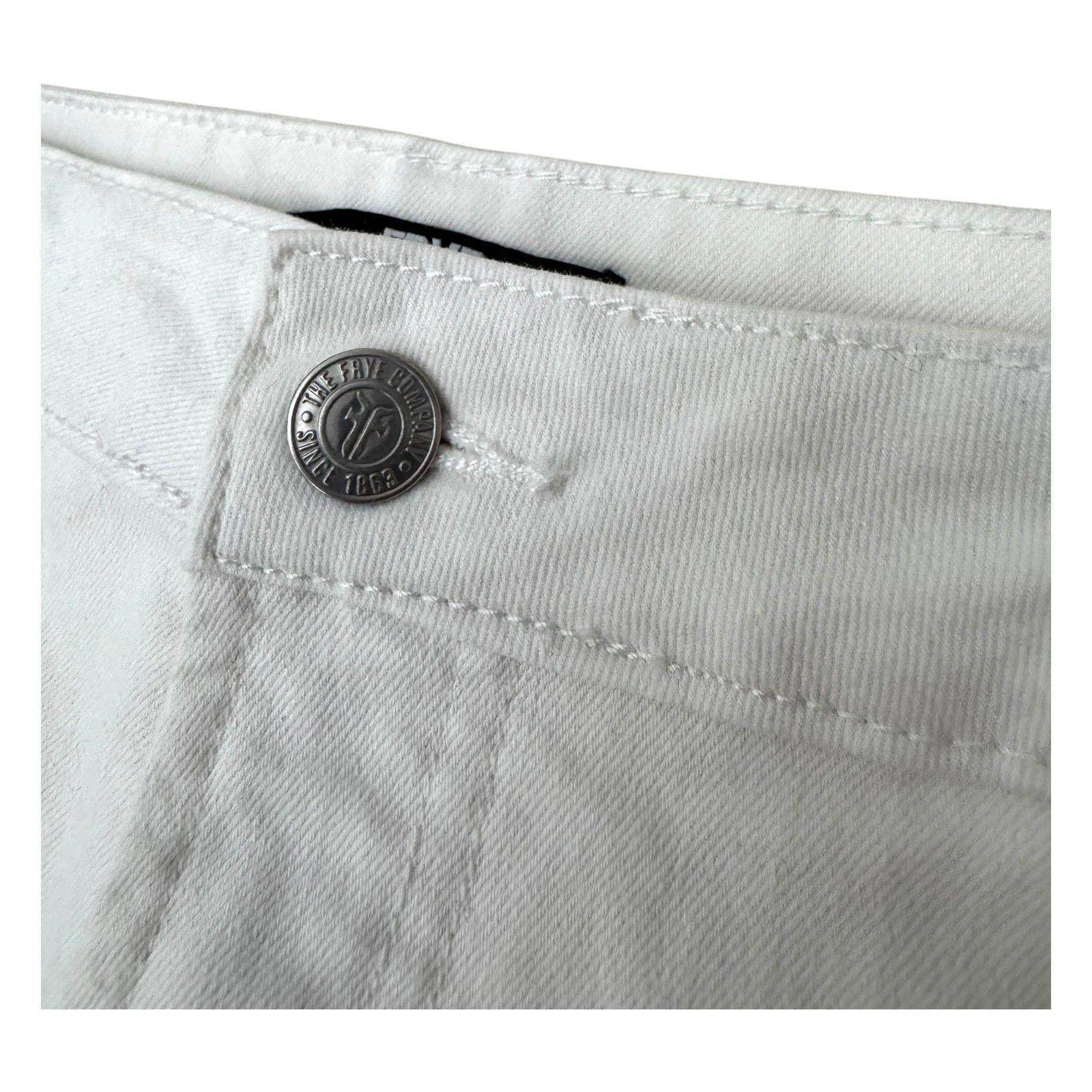 Frye FRYE Leathers White Denim Designer Jeans Pants 16 Size 38" / US 16 / IT 52 - 6 Thumbnail