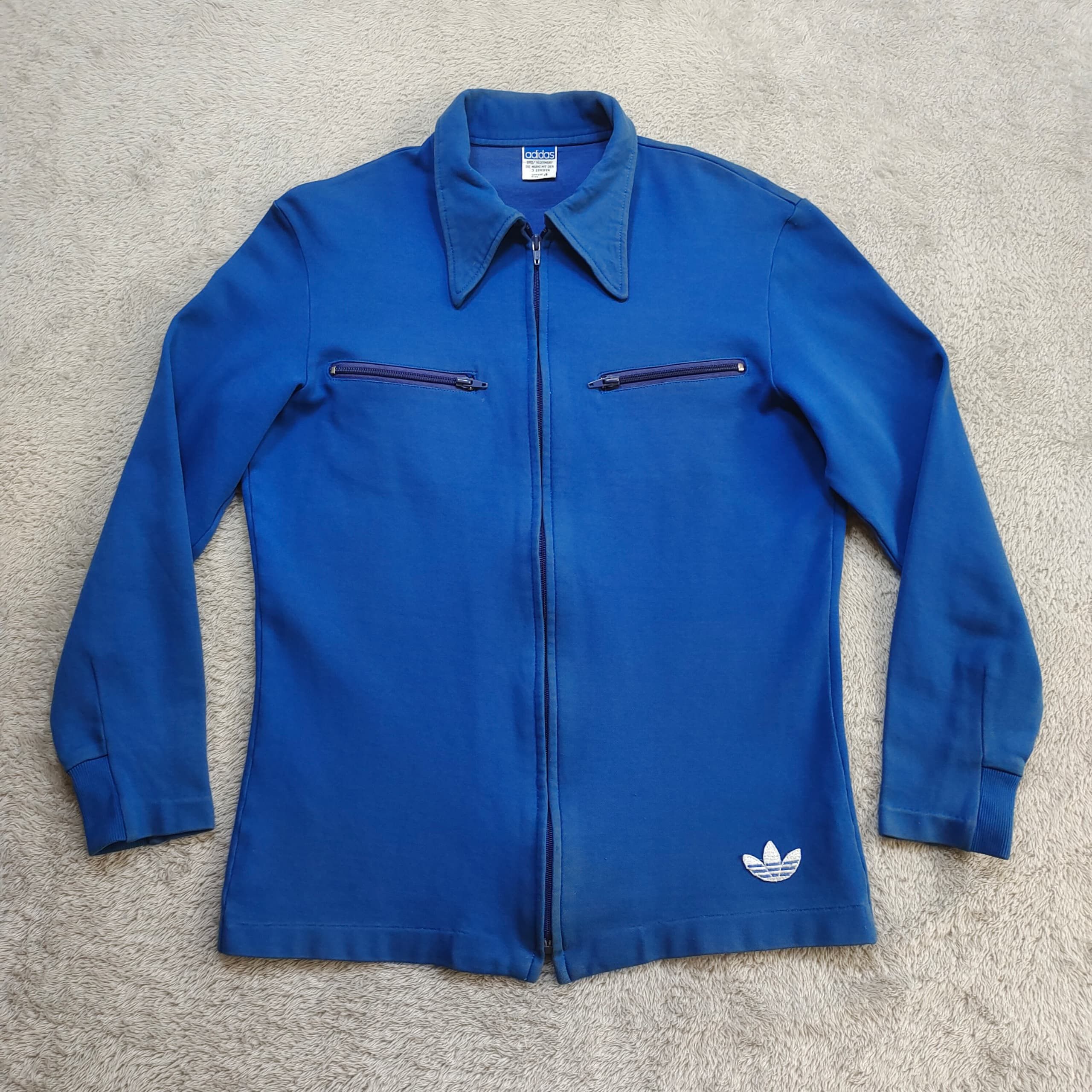 Adidas Vintage 70s Adidas Track Jacket West Germany Sportswear Size US S / EU 44-46 / 1 - 1 Thumbnail