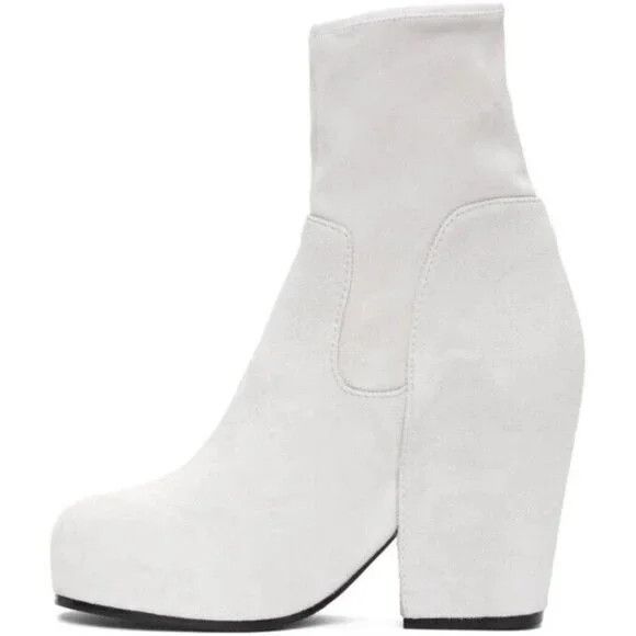 Random Identities Random Identities Suede Boots Size 41 US 11 Womens White Size US 11 / IT 41 - 12 Thumbnail