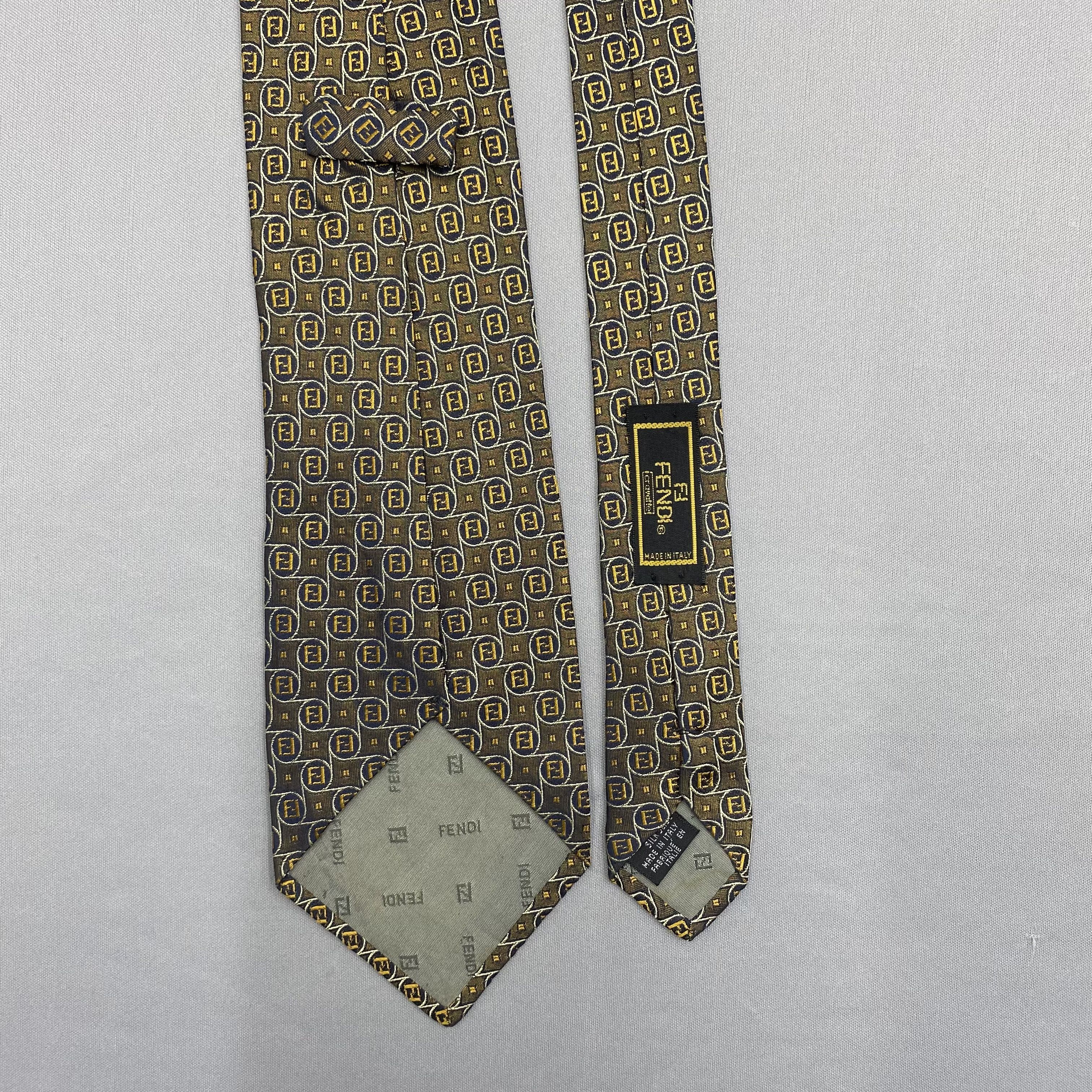 Fendi Vintage Fendi SILK Necktie Cravate Pure Silk Neck Tie Size ONE SIZE - 6 Thumbnail
